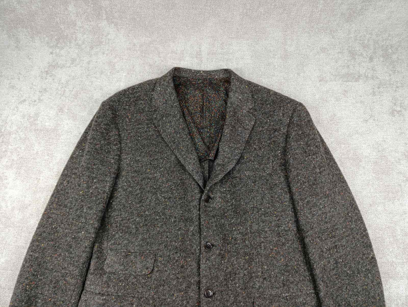 SARTORIO SARTORIO NAPOLI BY KITON MENS TWEED WOOL BLAZER JACKET Size 54R - 5 Thumbnail