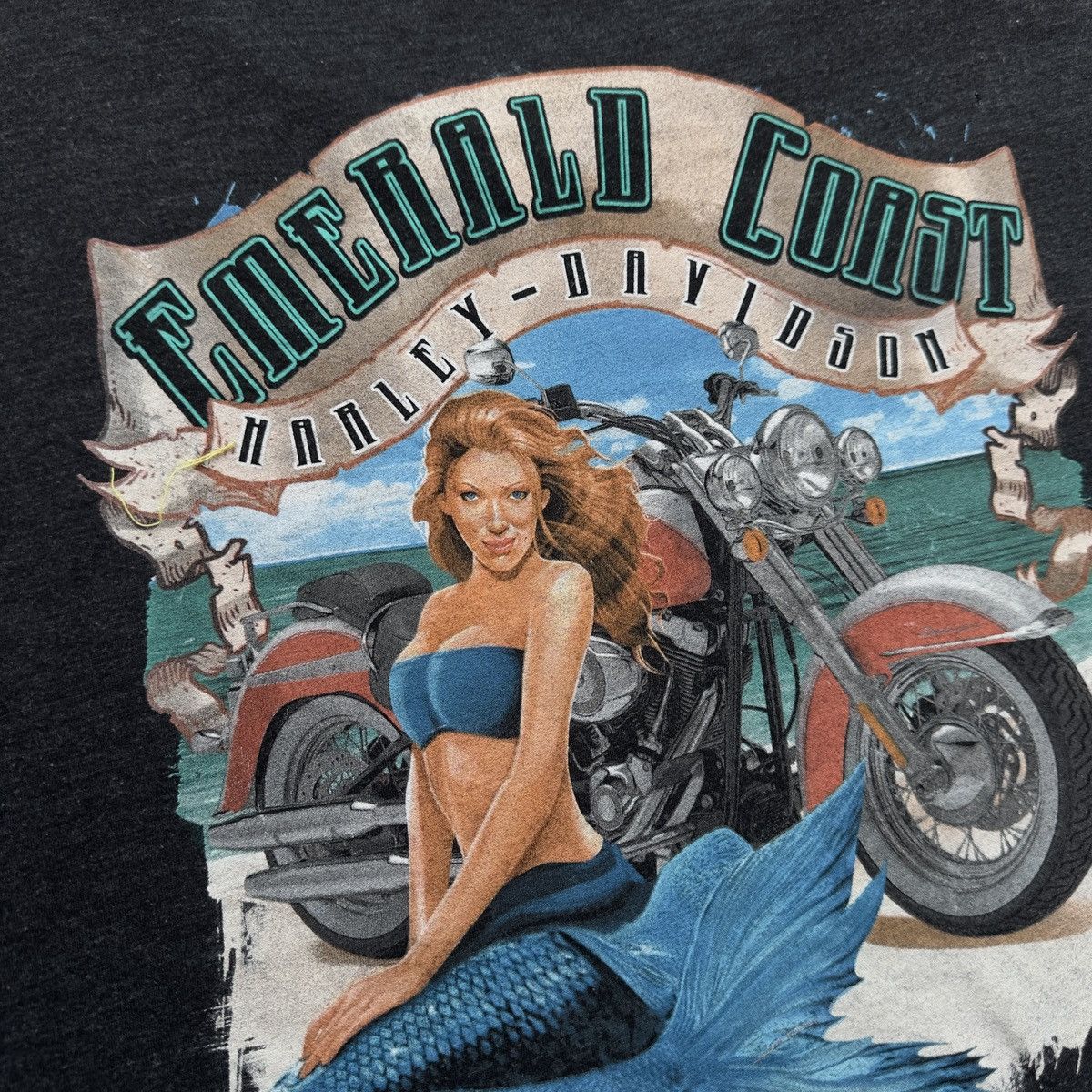 Harley Davidson VINTAGE HARLEY-DAVIDSON MERMAID BEACH GRAPHIC TEE BIG LOGO Size US XXL / EU 58 / 5 - 3 Thumbnail