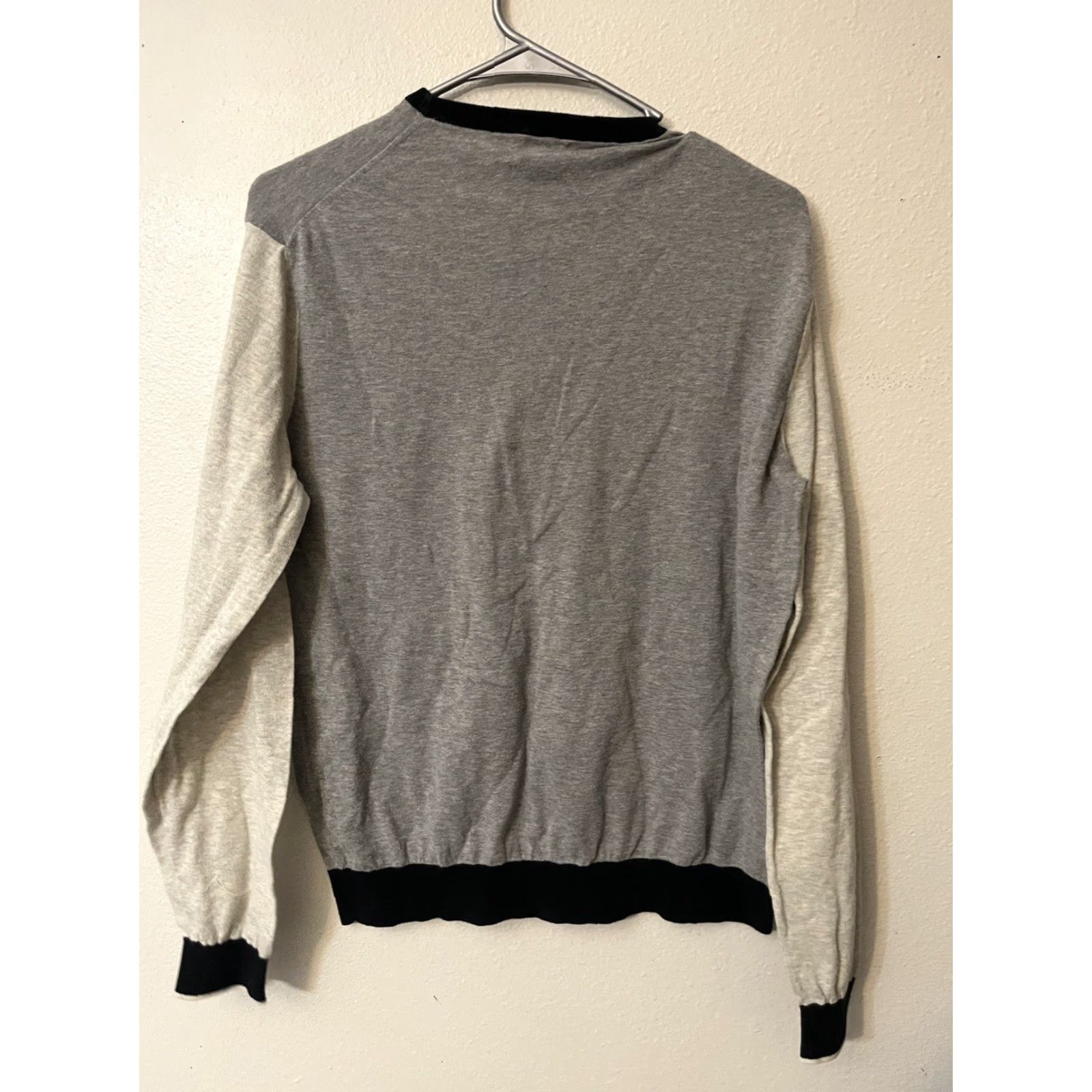 Club Monaco CLUB MONACO Knit Crew Neck LS Sweater Gray Size Medium Mens Pullover Knit Lightweight Classic Wool Crew Neck Casual Business Size US M / EU 48-50 / 2 - 2 Thumbnail