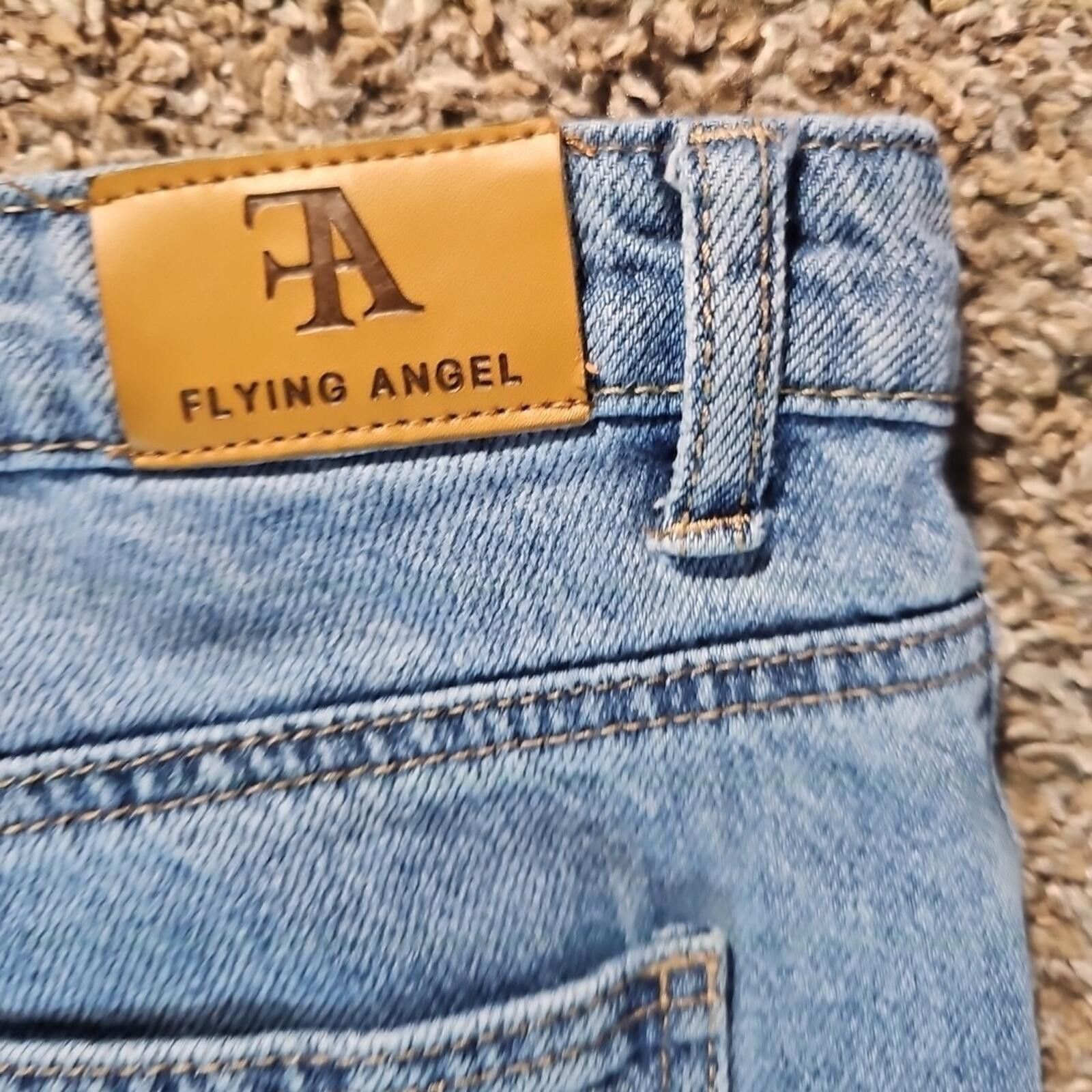 Other Flying Angel 11/30 Cropped Straight Blue Jeans Size 30" / US 8 / IT 44 - 8 Thumbnail