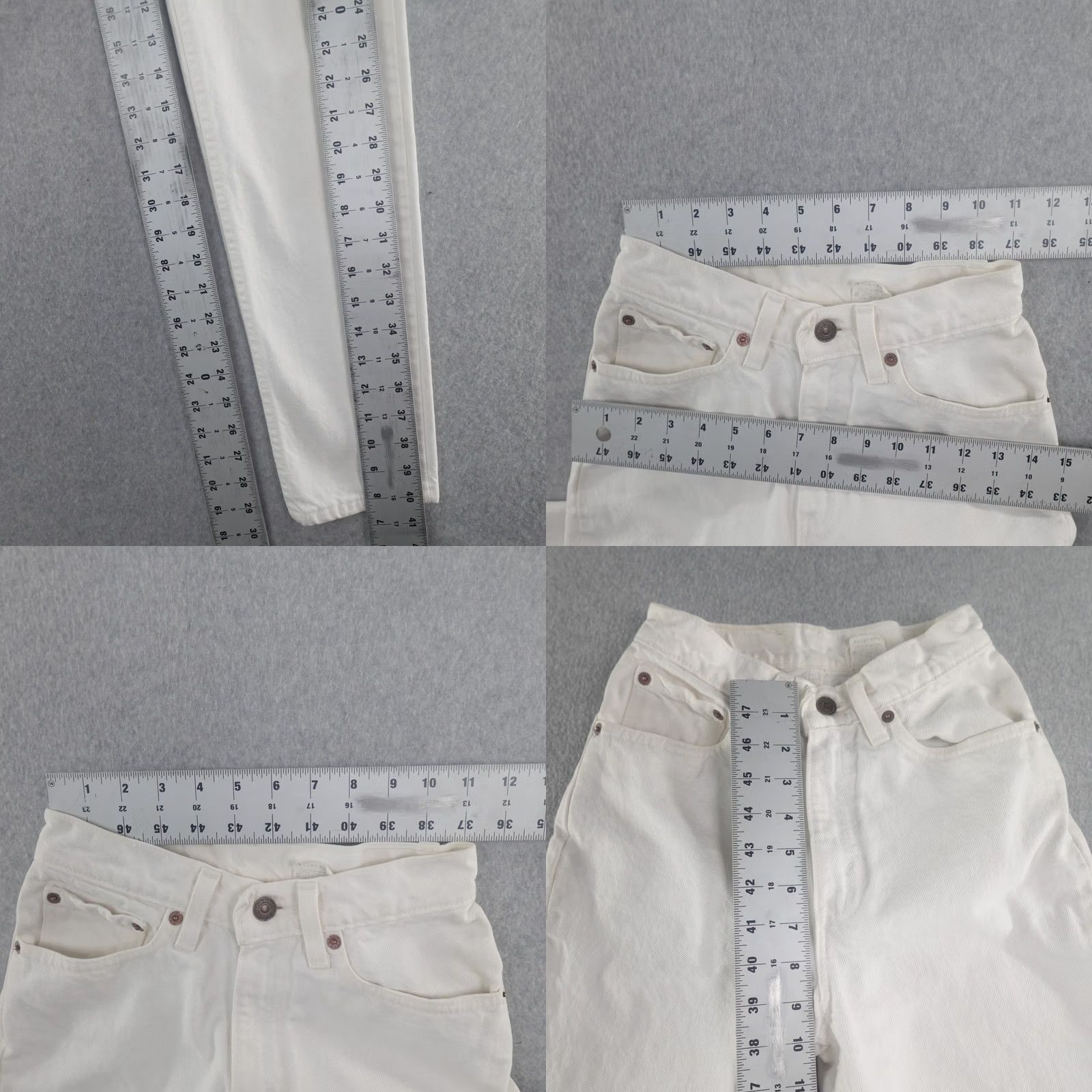 Levi's Levi’s Jeans Womens 3 (3X30) White Slim Tapered Leg 5-Pocket 100% Cotton Denim Vintage M Slim Fit Regular 512 Jeans Mens Womens Girls Size 26" / US 2 / IT 38 - 8 Thumbnail
