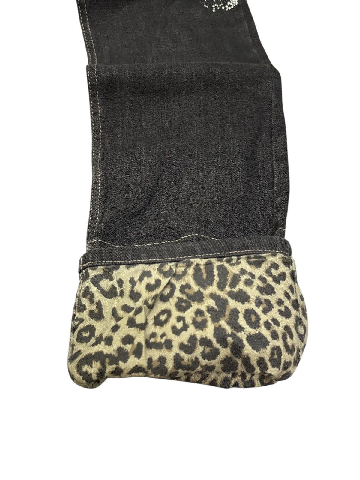 PPFM PPFM LEOPARD DESIGN SWAROVSKI ZIPPER DENIM JEANS Size US 32 / EU 48 - 6 Thumbnail