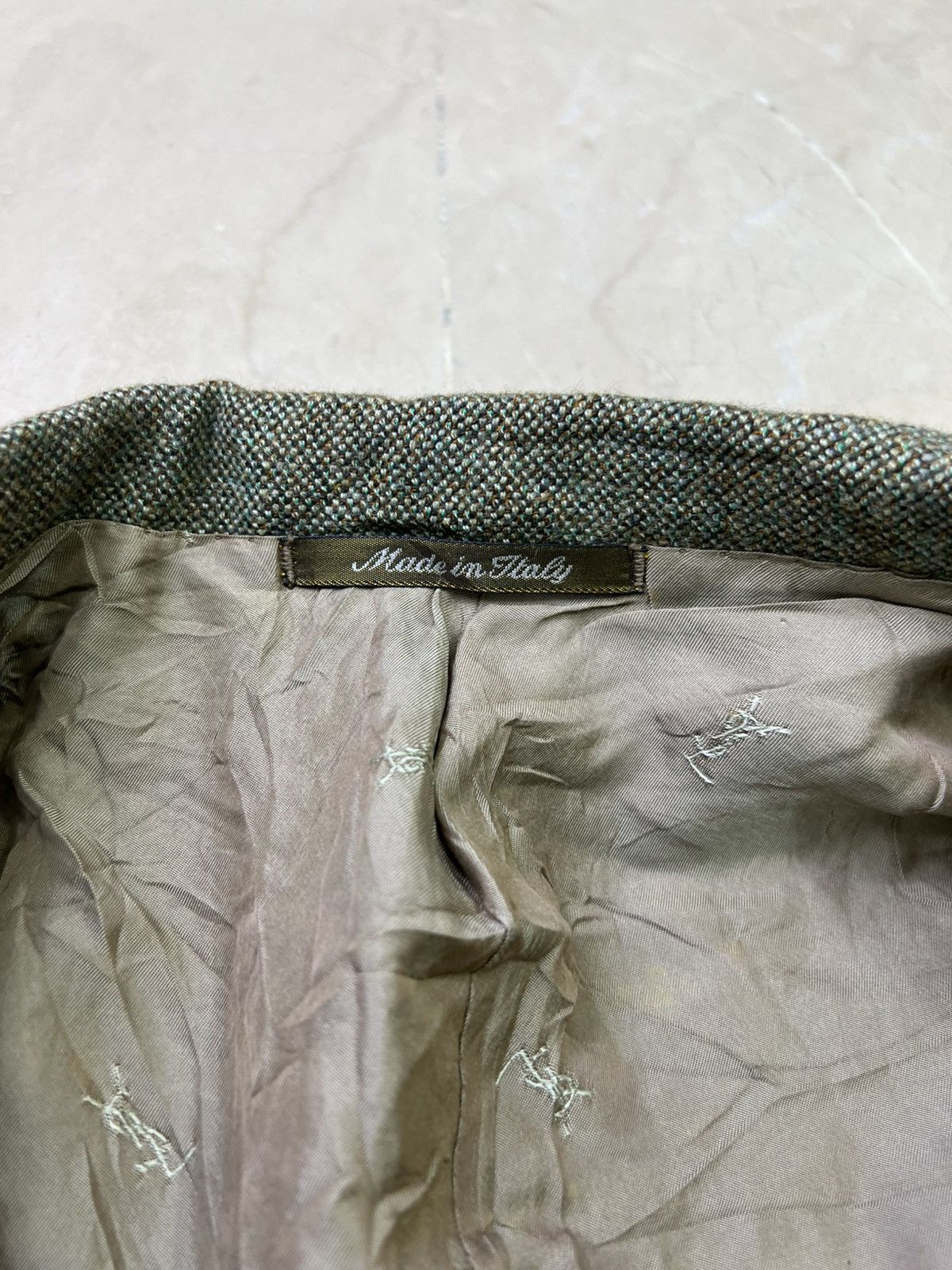 Yves Saint Laurent Vintage Yves Saint Laurent Pour Homme Green Wool Blazer Size 52R - 9 Thumbnail