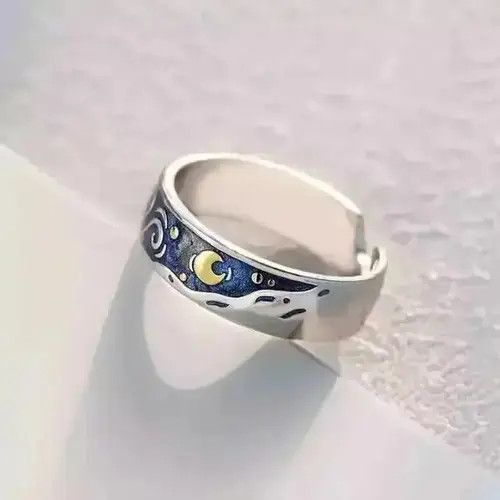 Ring Of Fire Van Gogh Starry Night Ring Size ONE SIZE - 2 Thumbnail