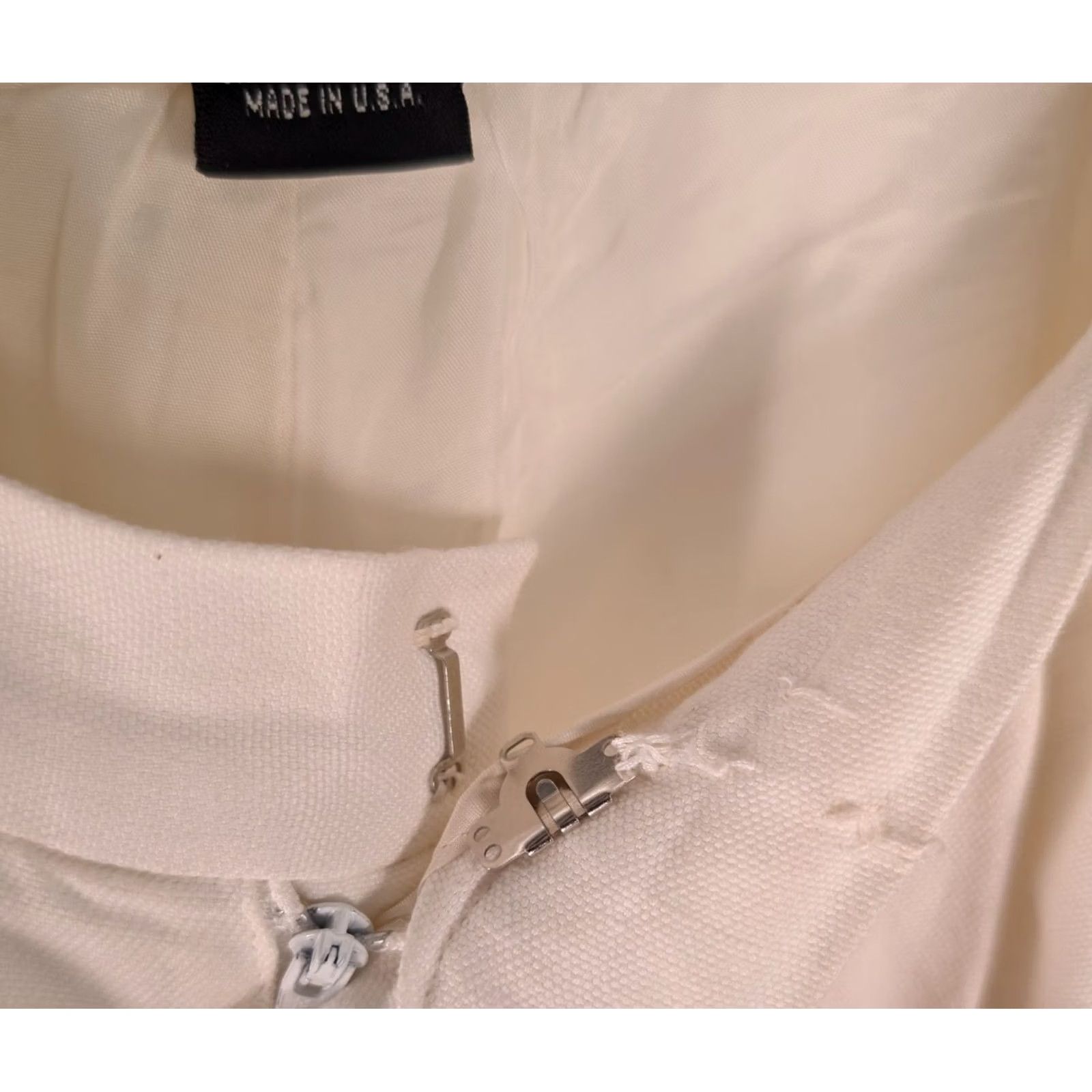 Ralph Lauren VINTAGE Ralph Lauren Collection Classics USA Linen Pants Ivory Wide-Leg 12 Vintage 90s Womens Size 34" / US 12 / IT 48 - 5 Thumbnail