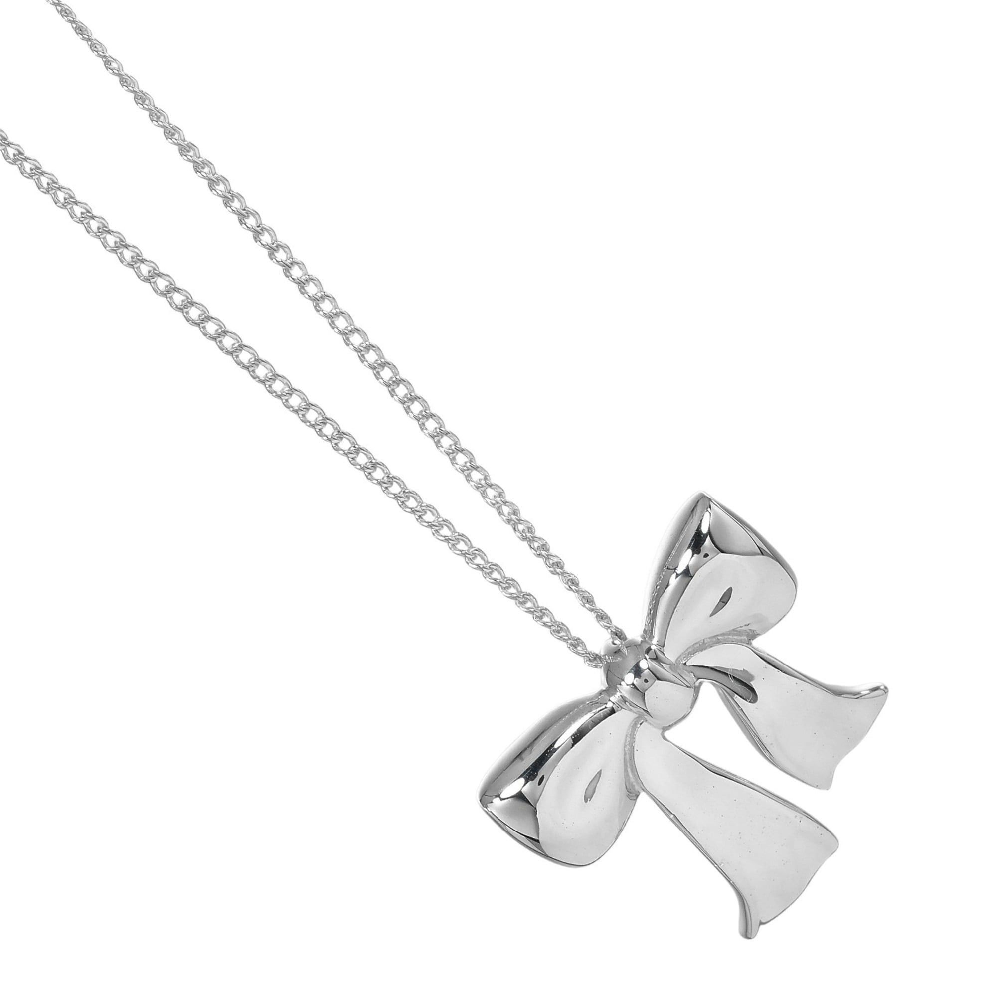 Tiffany TIFFANY&Co. Ribbon necklace silver 925 ribbon ladies
