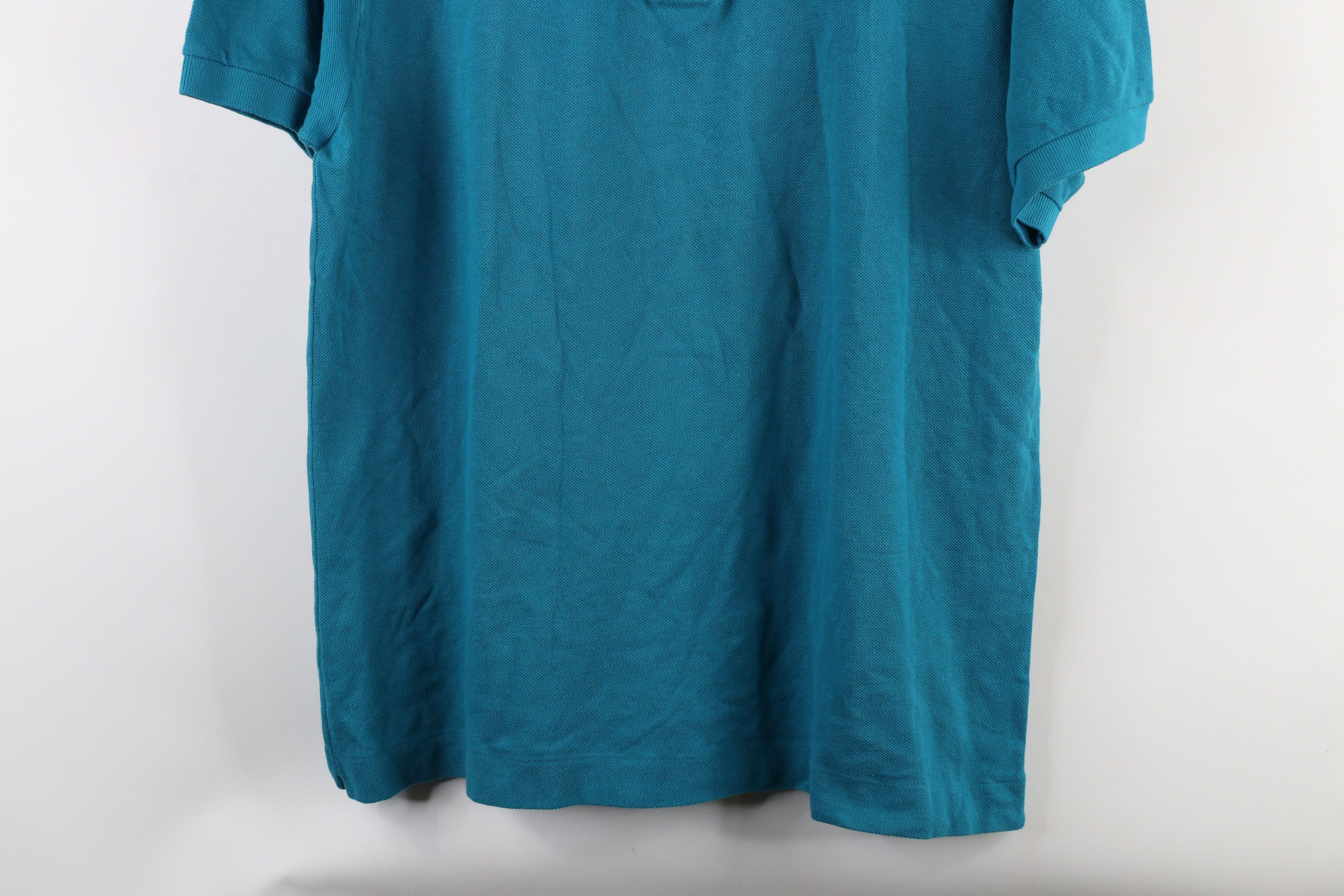 Lacoste × Vintage Lacoste Distressed Croc Logo Collared Golf Polo Shirt Blue Size US L / EU 52-54 / 3 - 3 Thumbnail