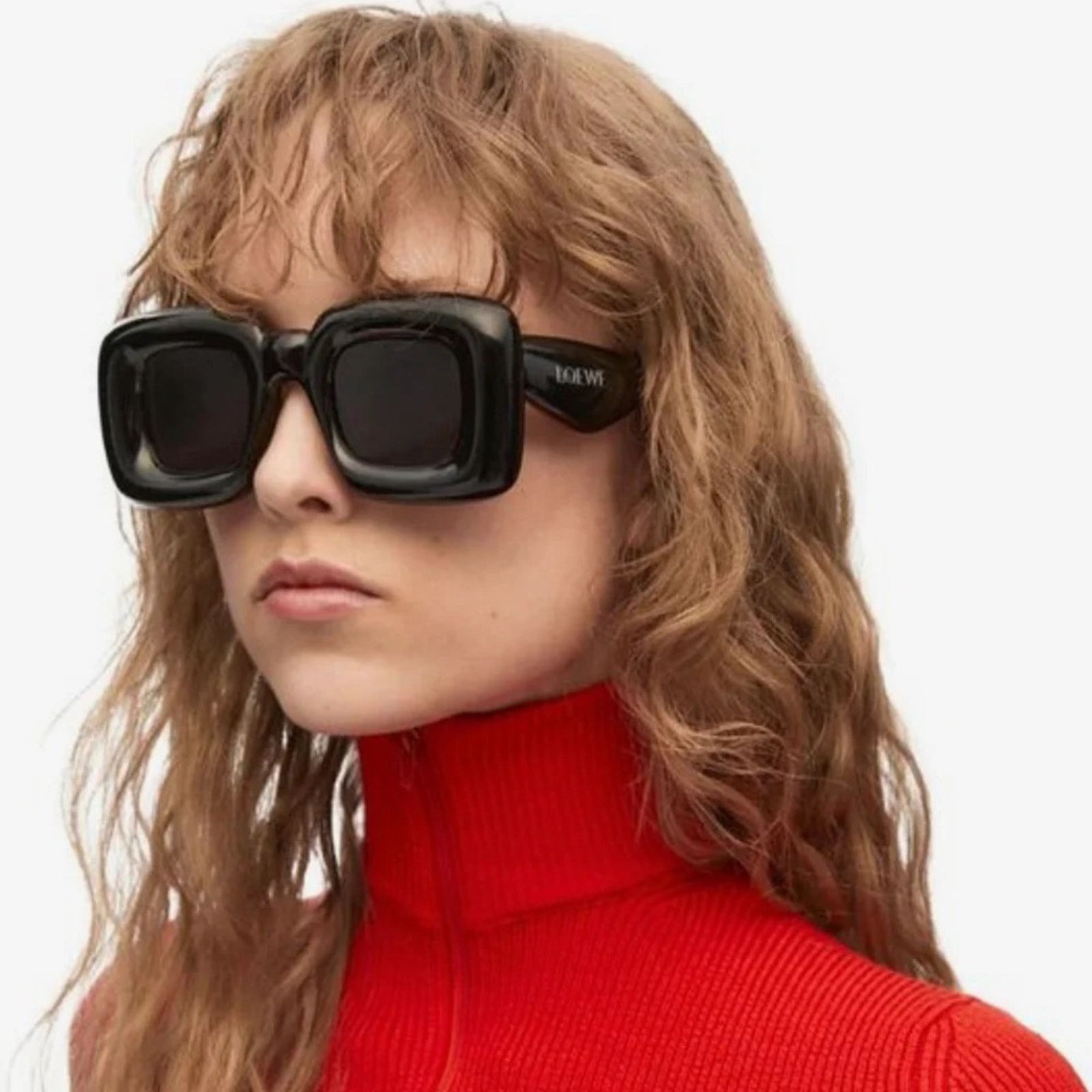 Loewe Loewe Sunglasses FASHION SHOW Inflated Square LW40098I 01A Size ONE SIZE - 13 Thumbnail