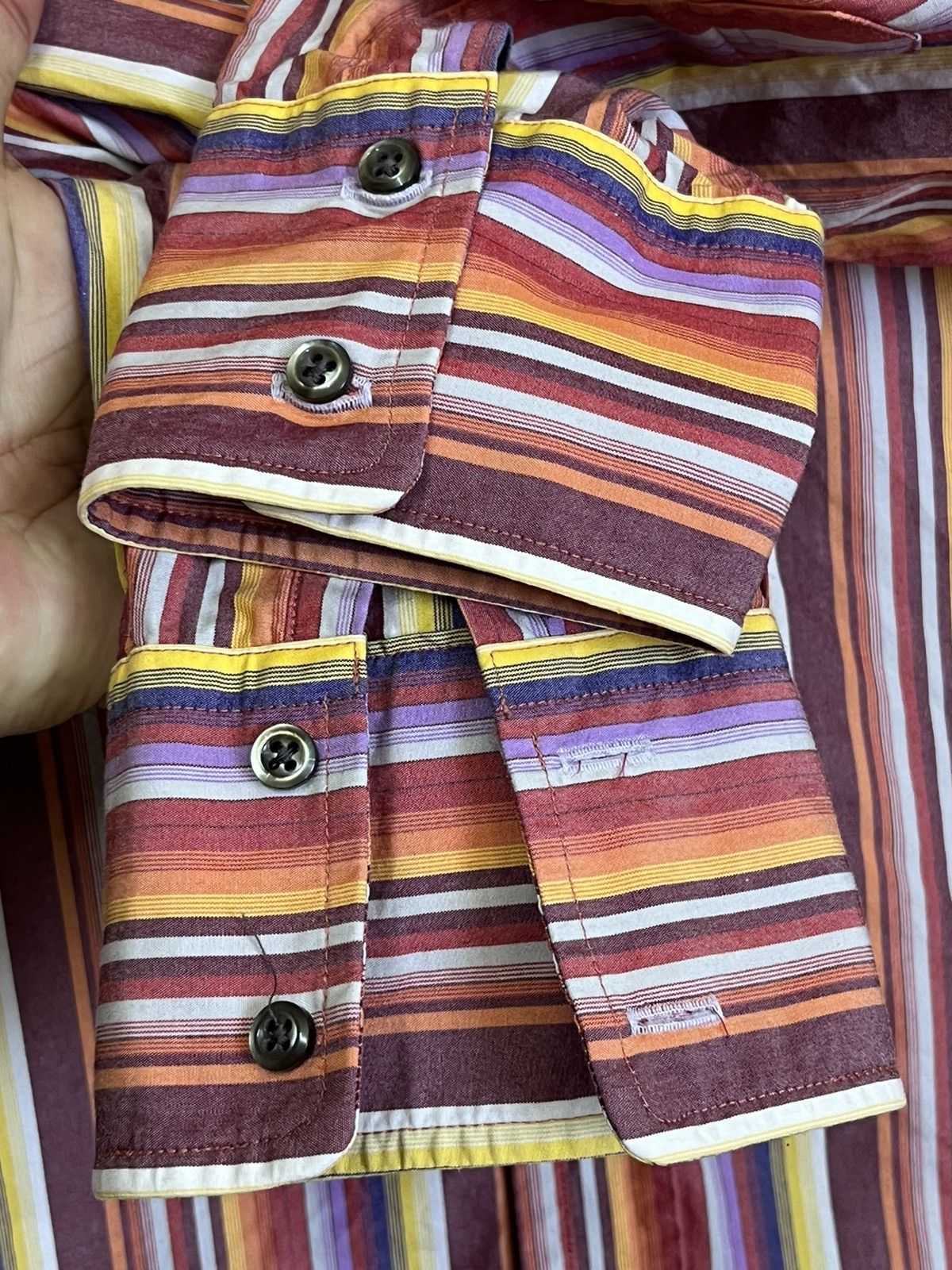 Yohji Yamamoto YOHJI YAMAMOTO AAR DURBAN STRIPED BUTTON UPS L/S SHIRT Size US M / EU 48-50 / 2 - 5 Thumbnail
