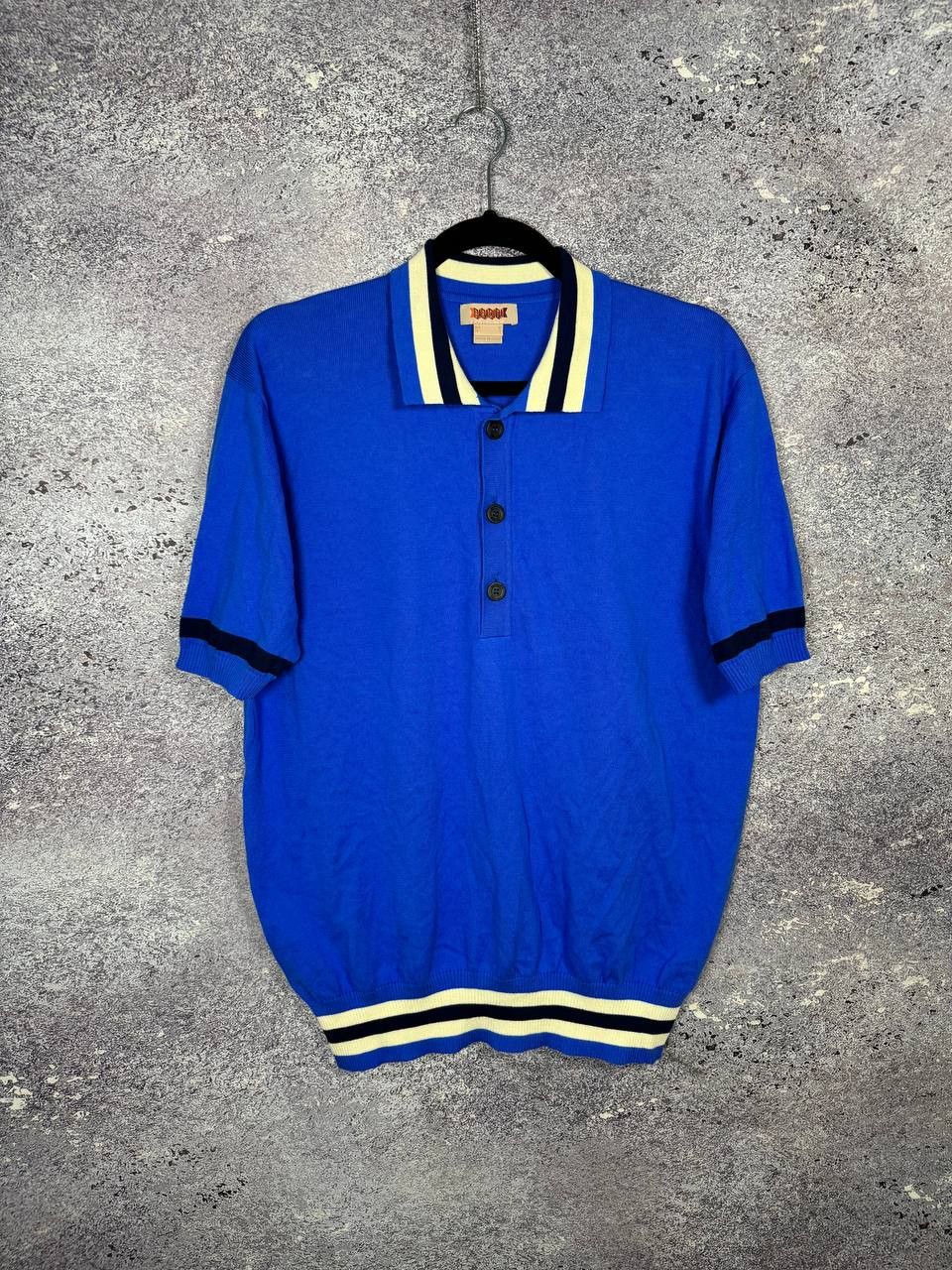 Baracuta × Vintage Vintage Baracuta Knit Polo Shirt Medium Blue Italy Size US M / EU 48-50 / 2 - 1 Thumbnail