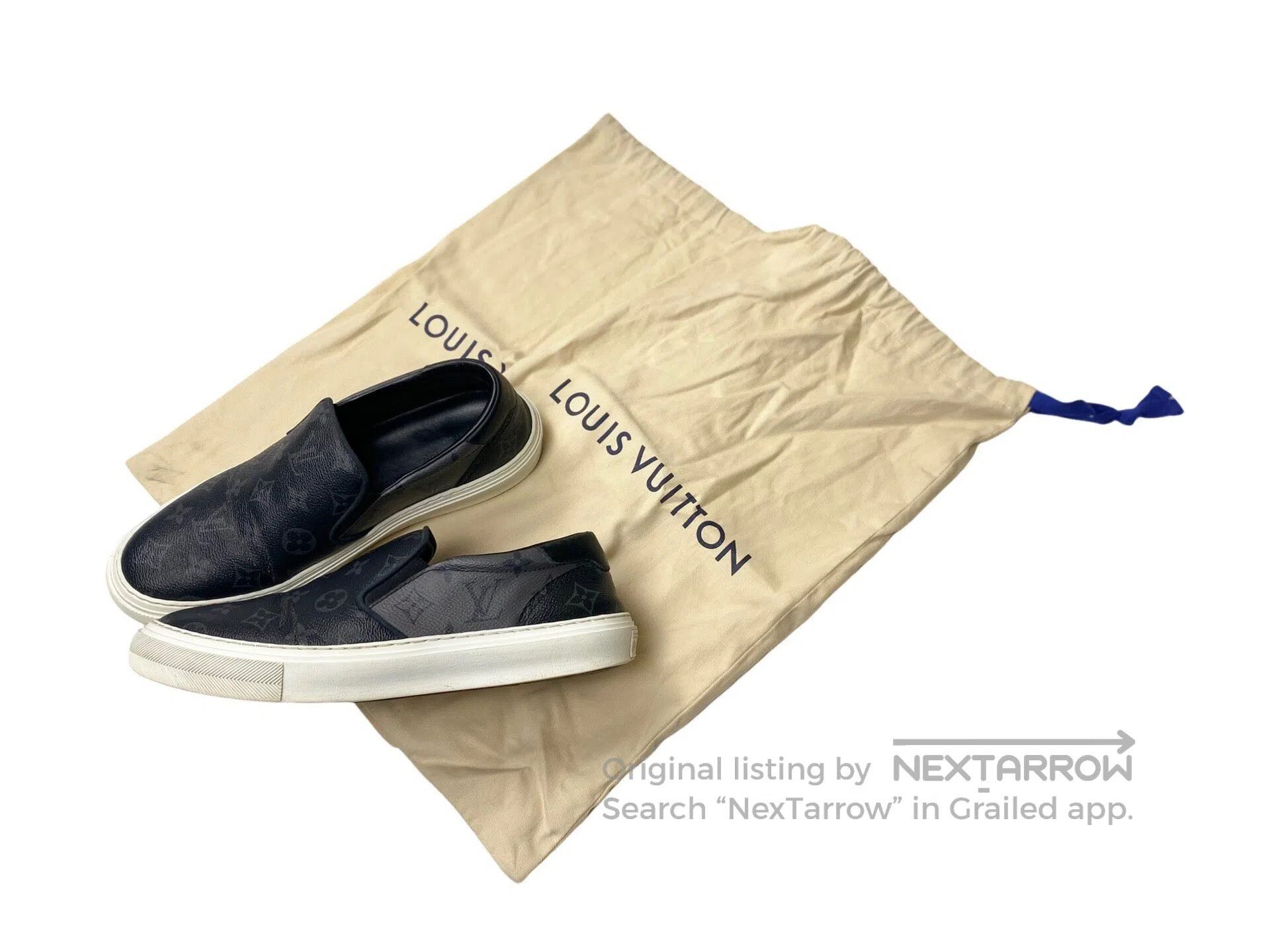 Louis Vuitton Louis Vuitton Black and Silver Monogrammed Slip-On Size US 8 / EU 41 - 7 Thumbnail