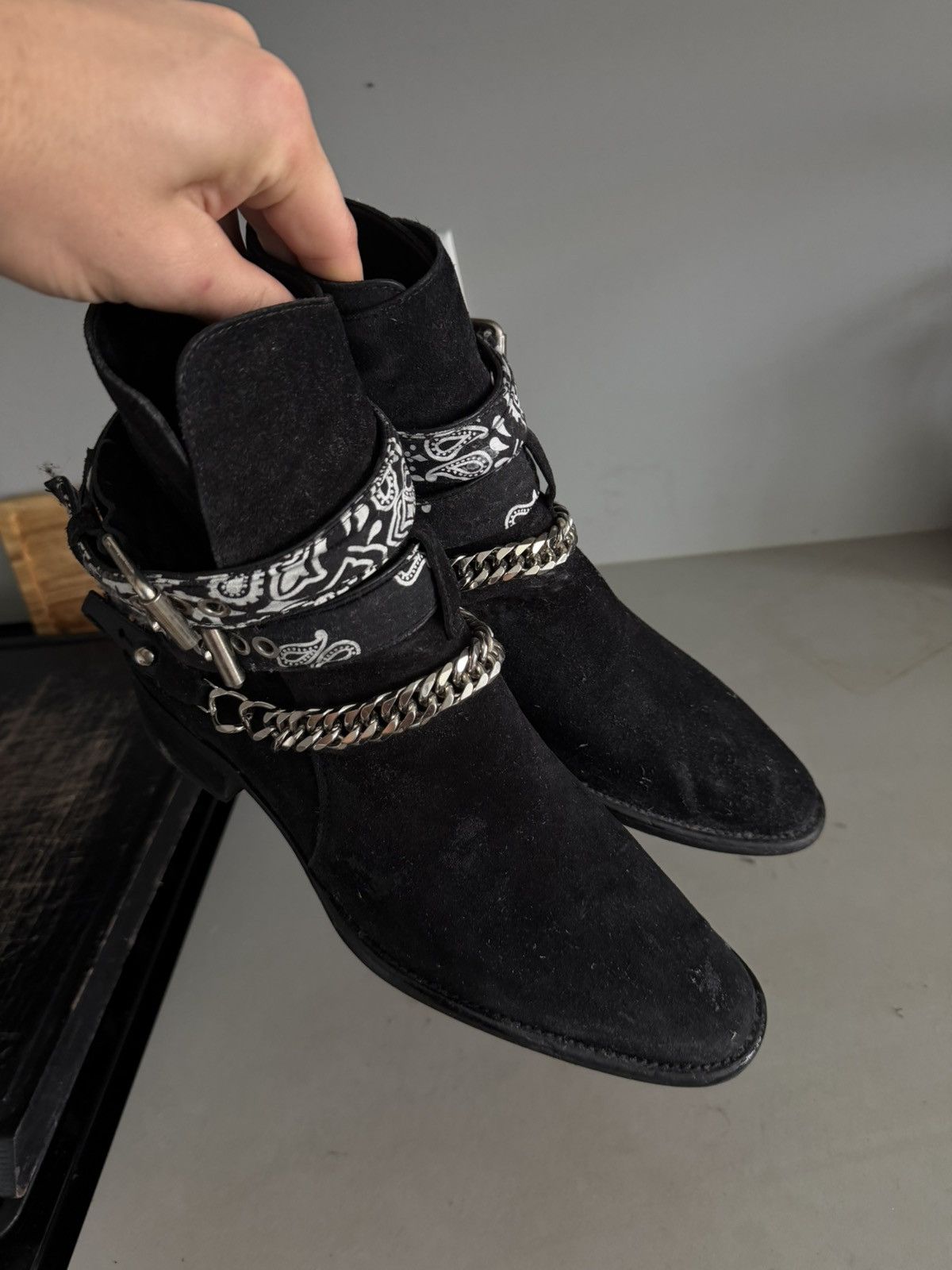 Amiri Amiri Bandana Buckle Boots | Grailed