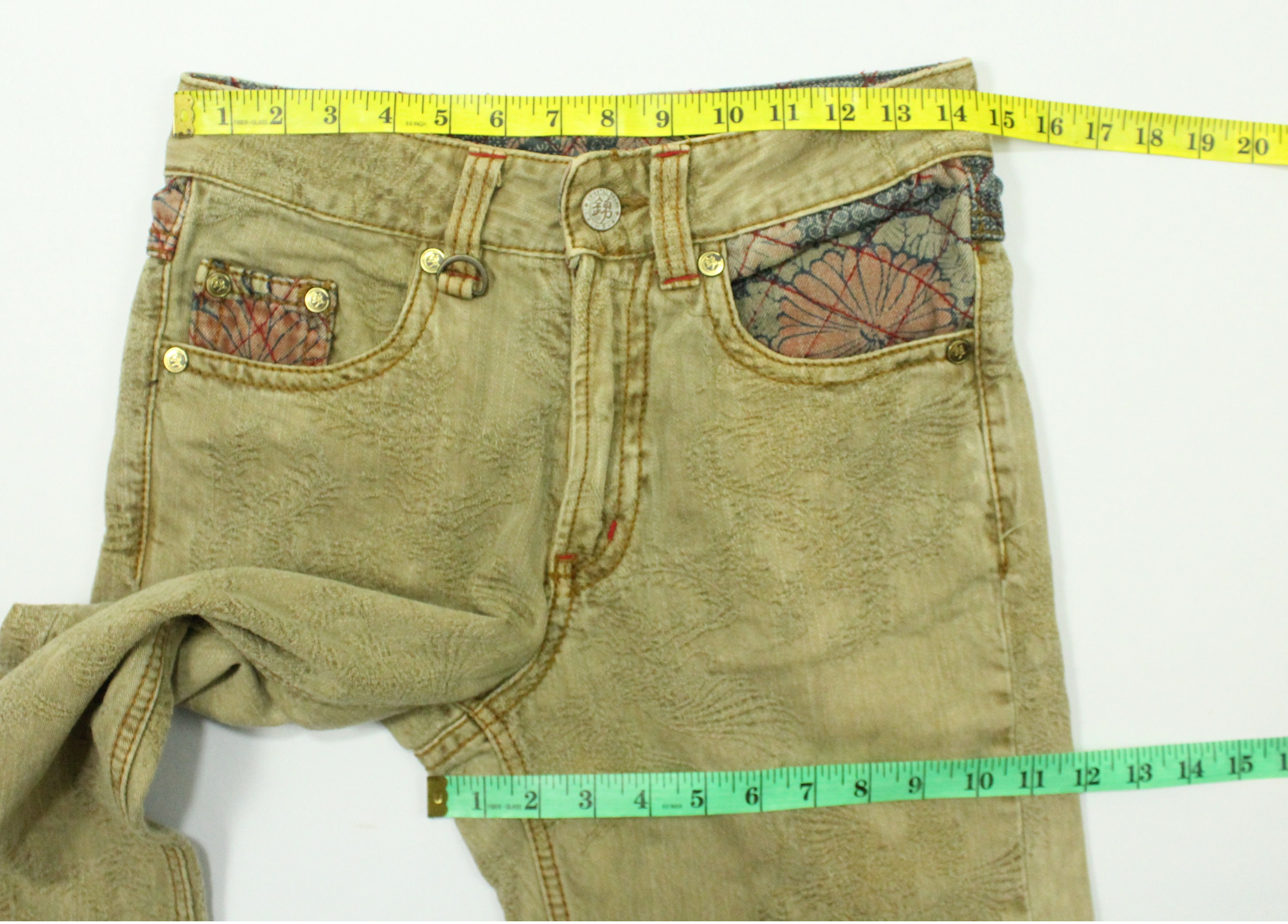 Japanese Brand Embroidered NISHIKI Denim Inspired Kapital Visvim LGB Evisu Size US 30 / EU 46 - 22 Thumbnail