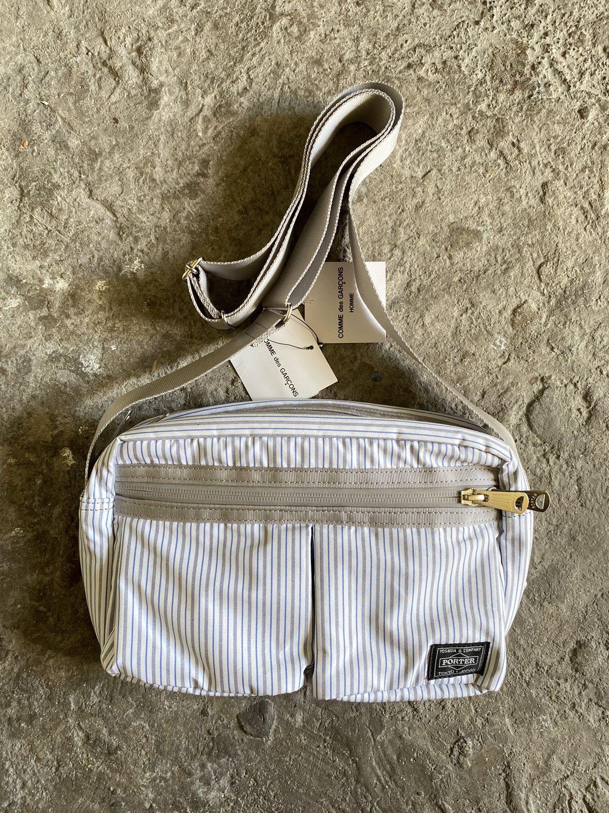 Comme des Garcons × Porter Porter x CDG Stripe Messenger Bag | Grailed