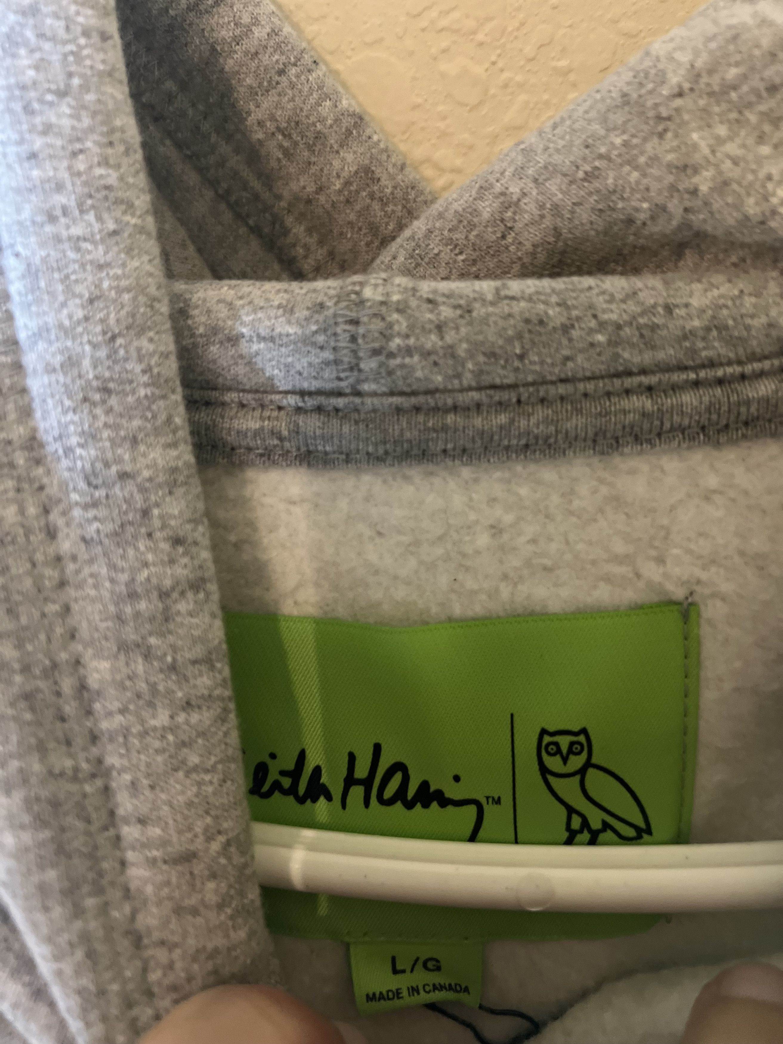 Keith Haring × October's Very Own OVO x Keith Haring Hoodie Heather Grey Size US L / EU 52-54 / 3 - 7 Thumbnail