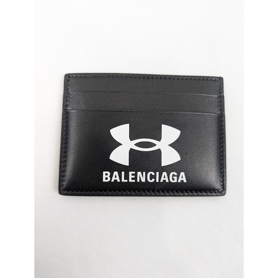 Balenciaga × Under Armour o1rshd1 Q:3 / Size: OS Smooth Leather Cardholder in Black Size ONE SIZE - 2 Thumbnail