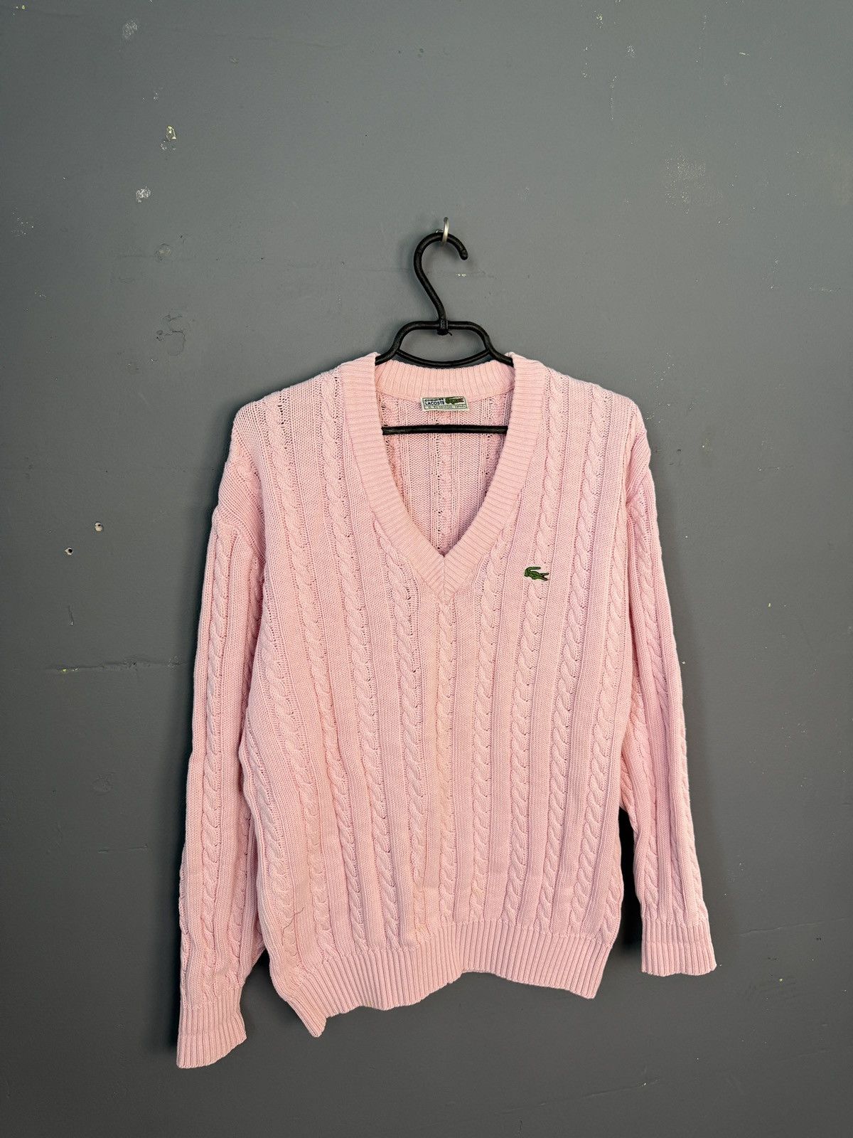 Lacoste Vintage lacoste v neck sweater 90s Size US L / EU 52-54 / 3 - 1 Thumbnail