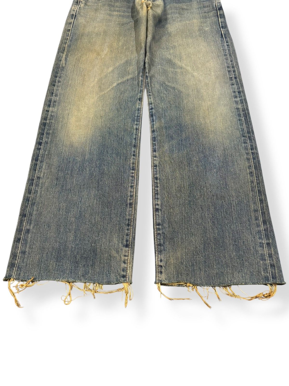Edwin Vintage Edwin 505X Selvedge Mud Wash Baggy Frayed Leg Jeans Size US 30 / EU 46 - 8 Thumbnail