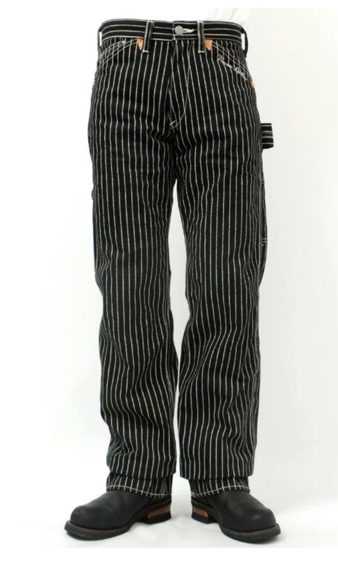 Vanson Leathers Vanson Leather Wabash Stripe Buckle Back Carpenter Pants Size US 31 - 6 Thumbnail