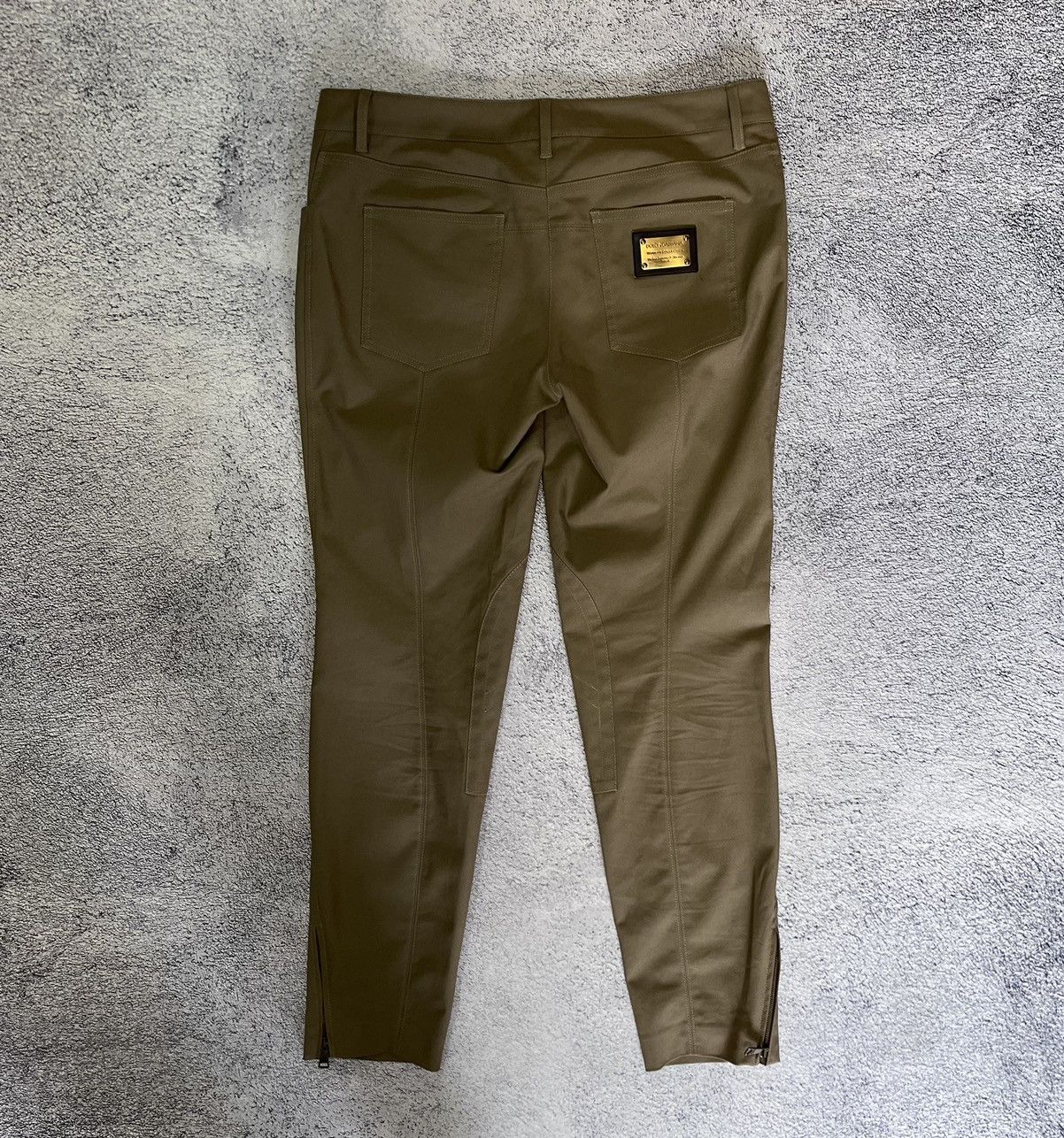 Dolce & Gabbana Dolce & Gabbana Women’s Brown Pants Logo Patch Made in Italy Size 32" / US 10 / IT 46 - 1 Thumbnail