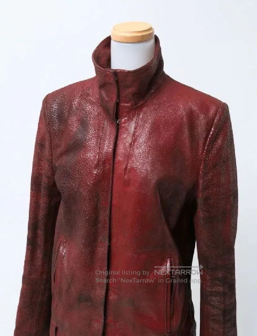 Ann Demeulemeester Lava Leather Jacket.