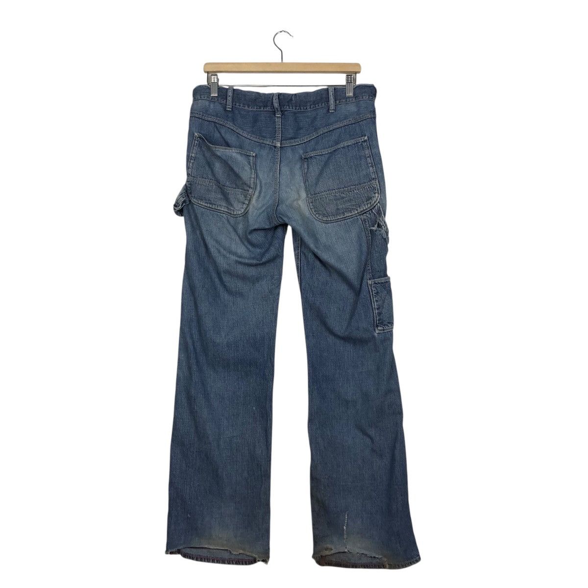 Japanese Brand × Vintage 📌Vintage Carpenter Denim Pants Worker Denim & Dungaree 92's Size US 32 / EU 48 - 9 Thumbnail