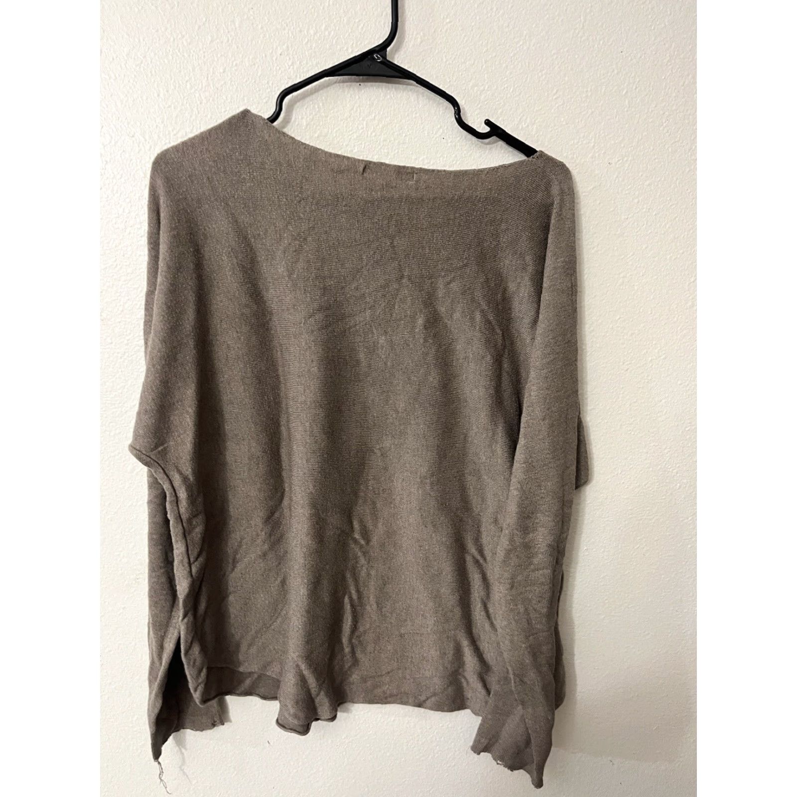 Vintage Joan Vass Studio Sweater Women XL Brown Solid Long Sleeve V-Neck Pullover Knit All Seasons Regular 80s Designer Workwear Womens Size XL / US 12-14 / IT 48-50 - 2 Thumbnail