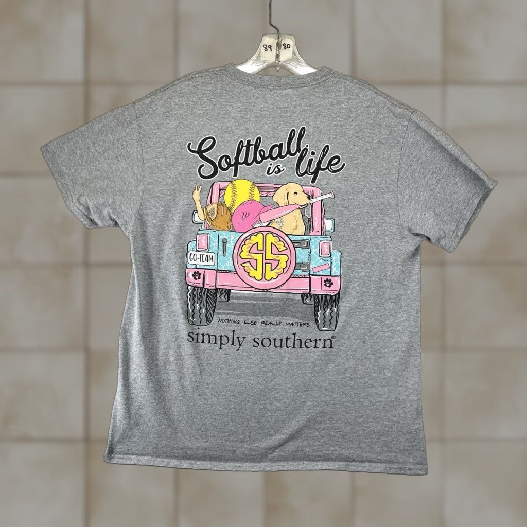 Jeep Women's Simply Southern Shirt XL Blessed Softball Is Life Jeep Puppy Colorful Size XL / US 12-14 / IT 48-50 - 1 Thumbnail