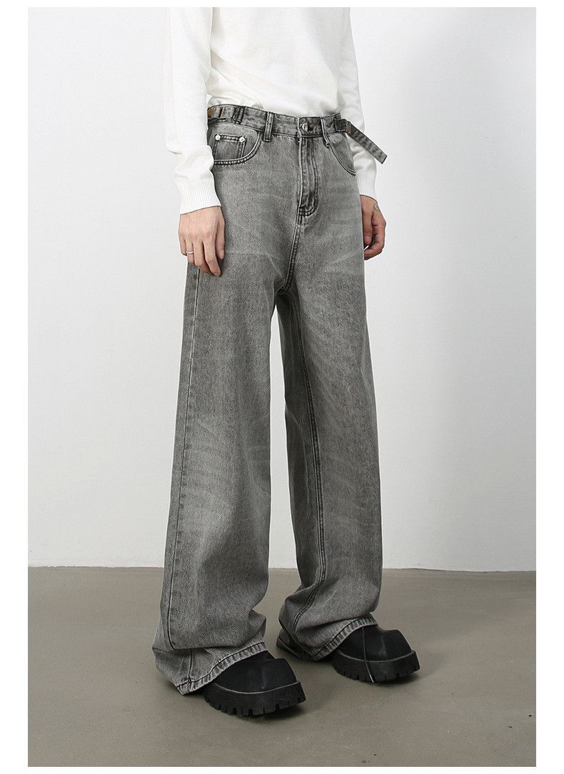 Japanese Brand American retro men's trendy wide-leg straight jeans Size US 32 / EU 48 - 2 Thumbnail