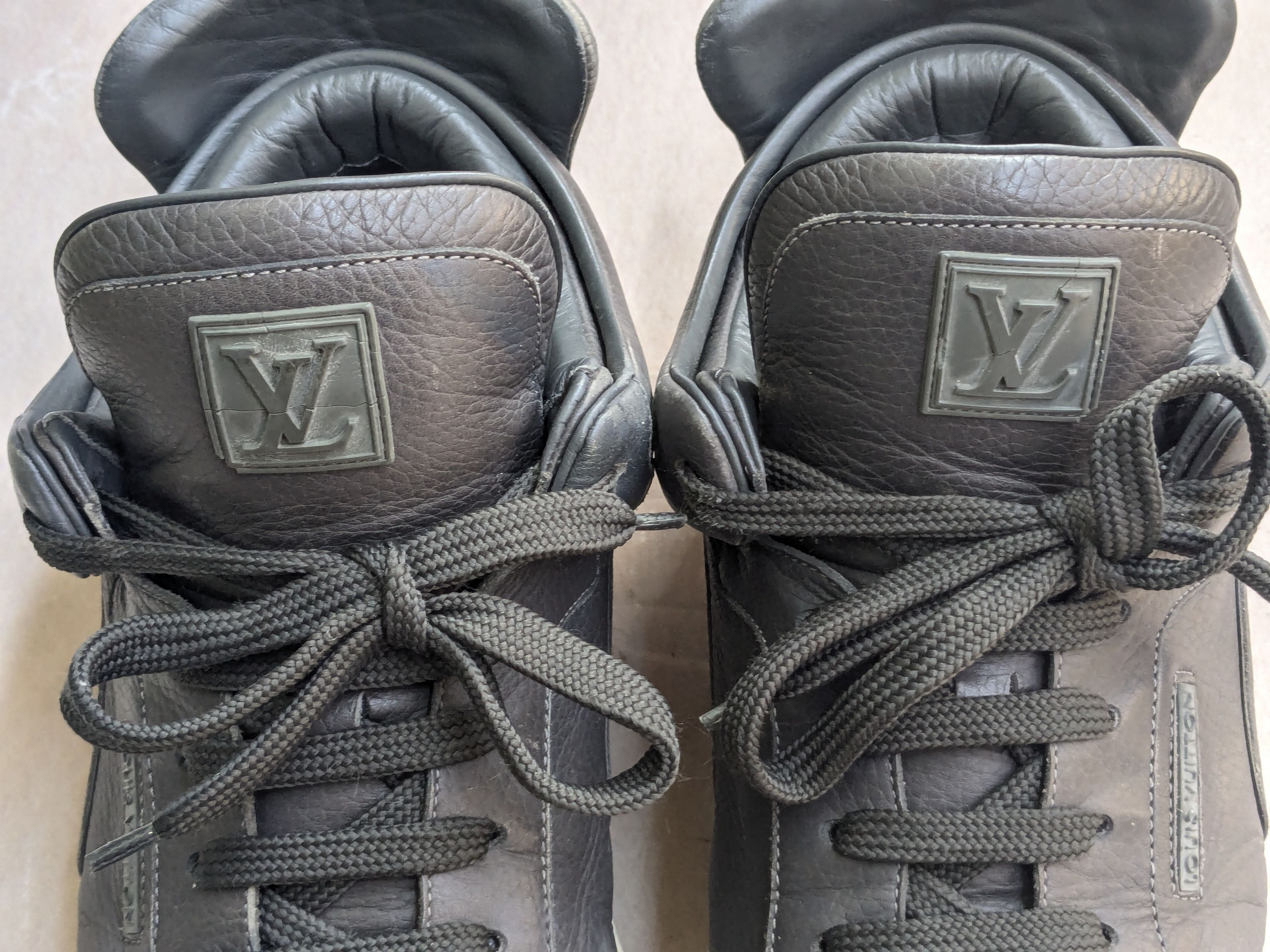 Kanye West × Louis Vuitton Louis Vuitton Dons Kanye West Gray Leather Low Tops 11 Size US 11 / EU 44 - 4 Thumbnail