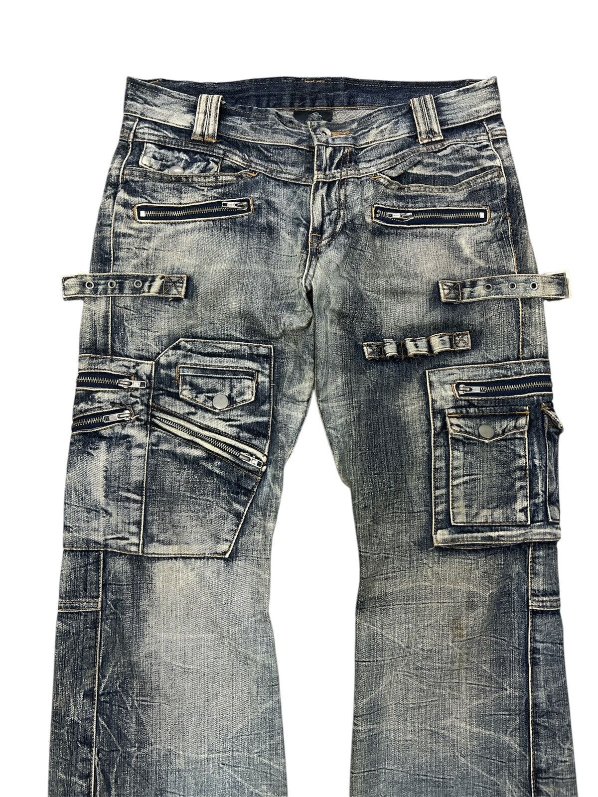 If Six Was Nine FLARED🔥SEMANTICS DESIGN DISTRESSED PANT Size US 32 / EU 48 - 4 Thumbnail