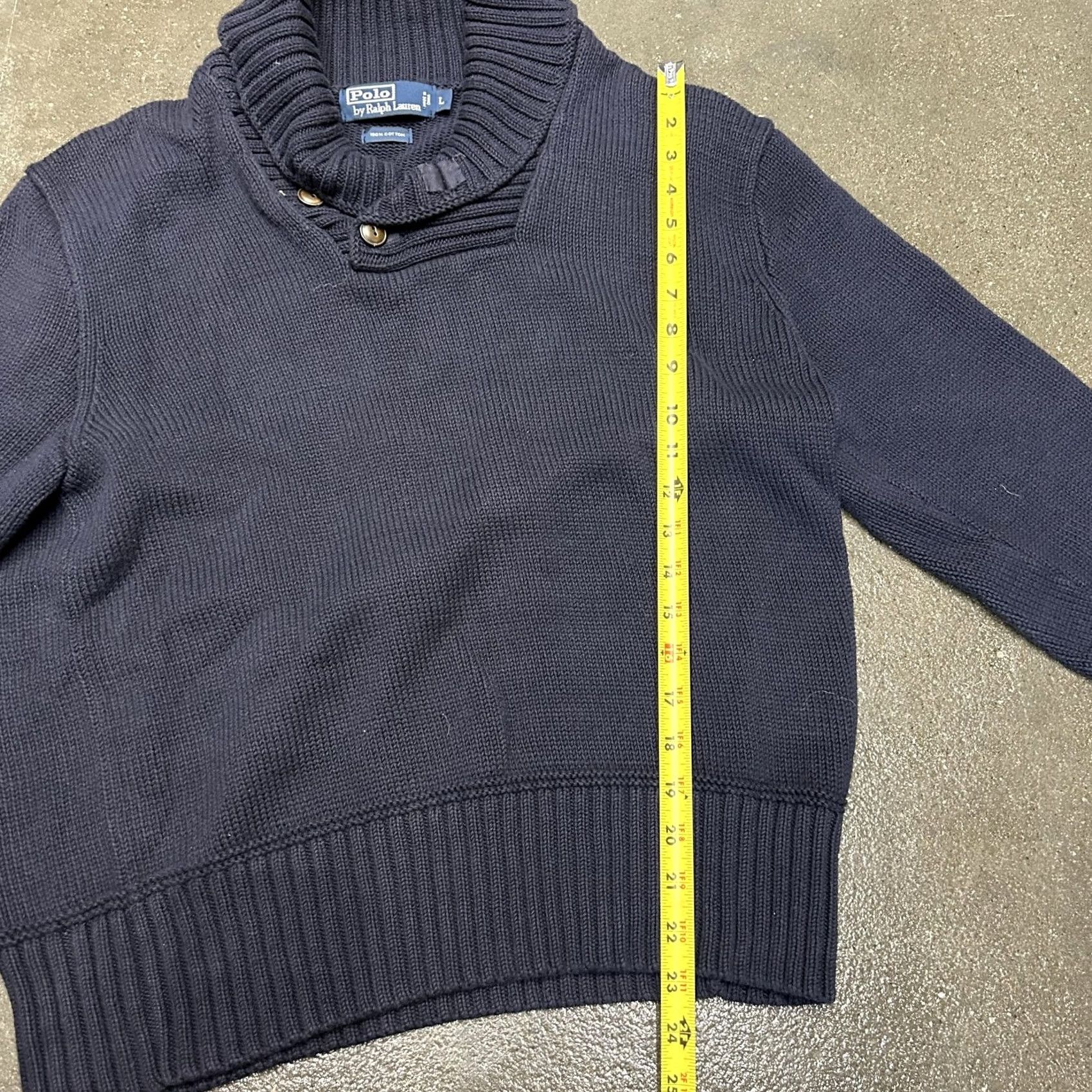 Polo Ralph Lauren Polo Ralph Lauren Sweater Mens Large Blue Knit Pullover Shawl Collar Button Knit Style Pullover Mens L Blue 100% Cotton Solid Pattern Size US L / EU 52-54 / 3 - 4 Thumbnail