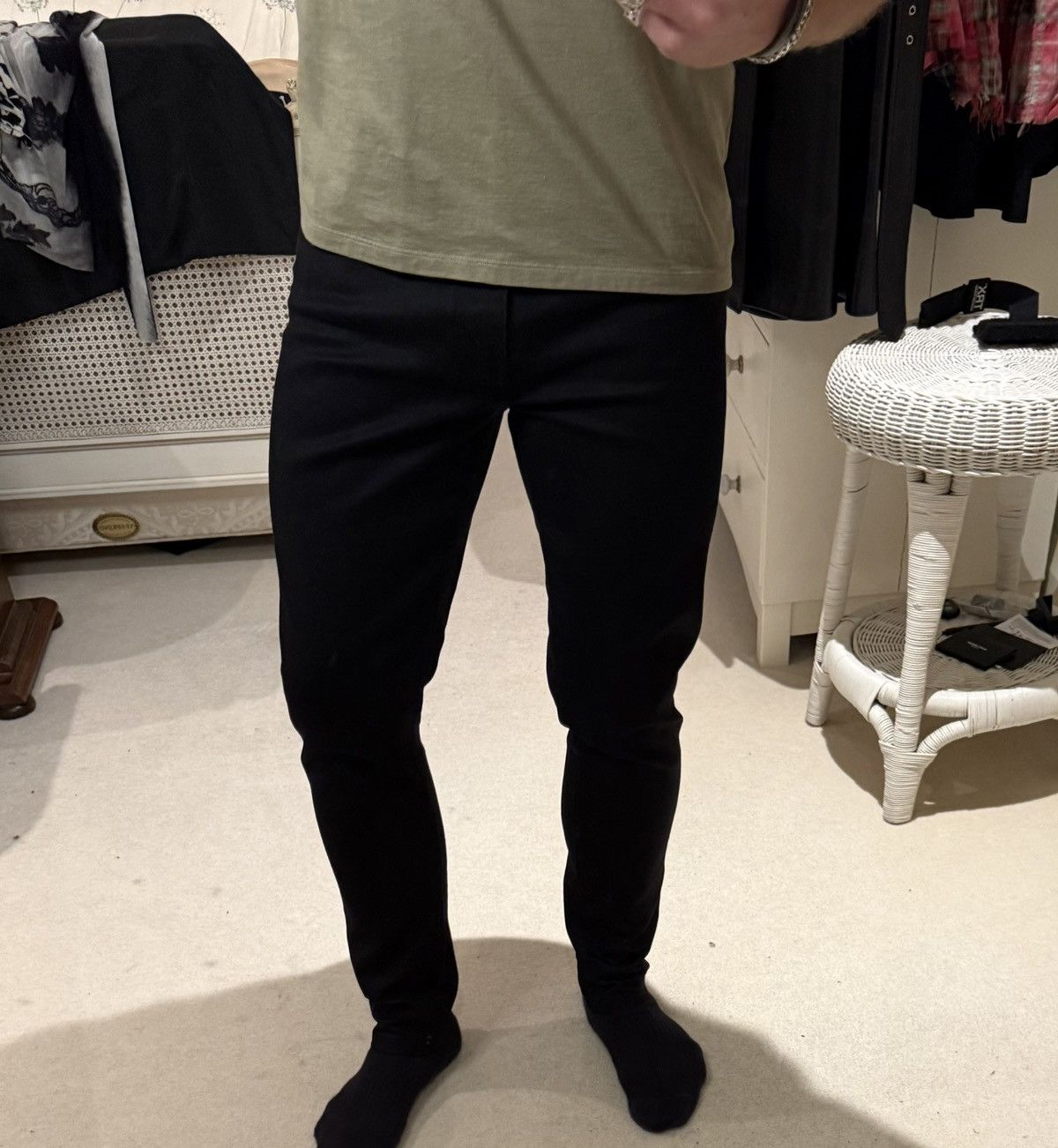 Celine Celine Neo pure black skinny jeans 32 Hedi Slimane grail Size US 32 / EU 48 - 3 Thumbnail