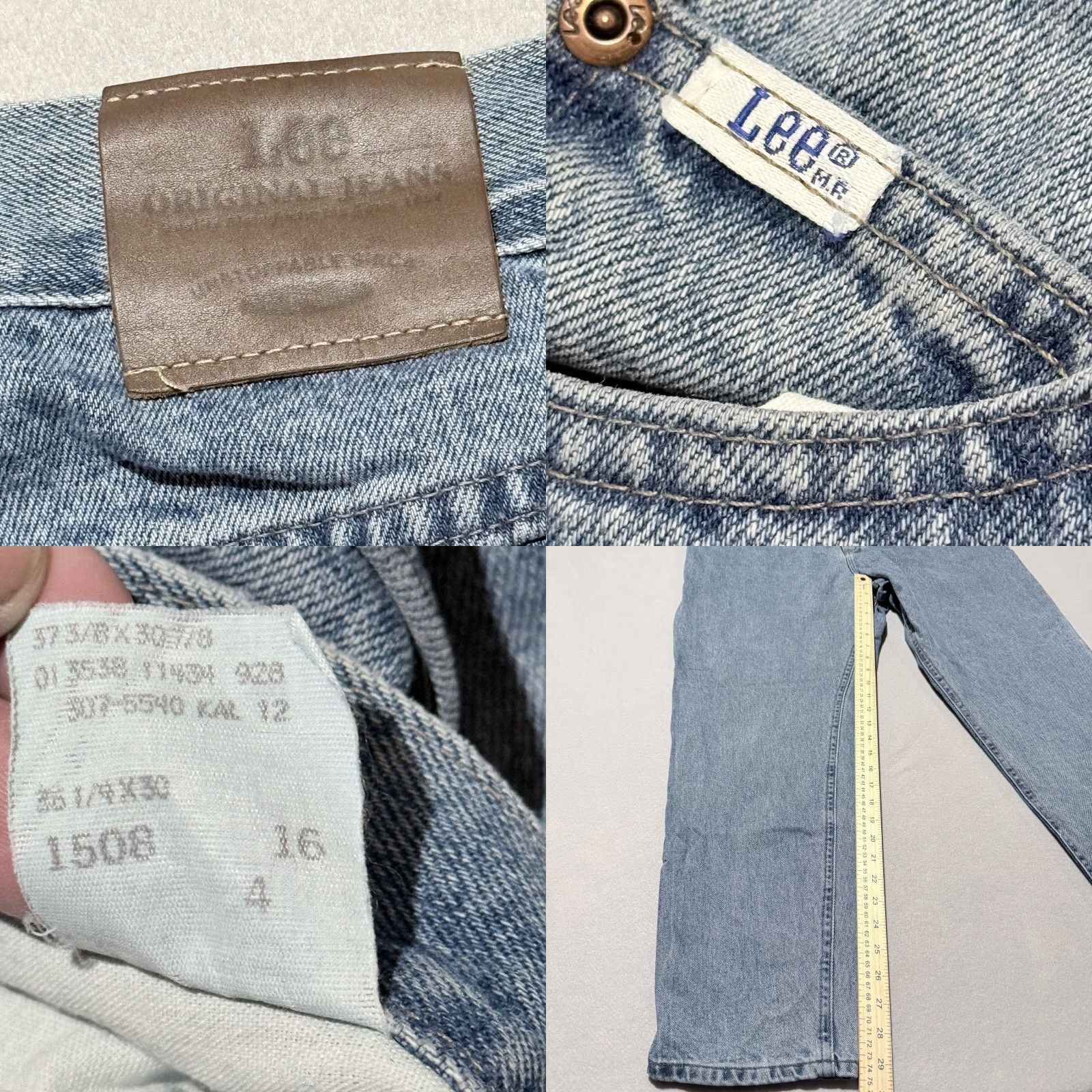 Lee VINTAGE Lee Jeans Women's Blue Denim High Rise Classic Pockets Straight Zip Fly - 32x29 Size 24" / US 00 / IT 34 - 9 Thumbnail