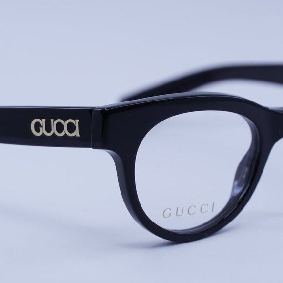 Gucci Gucci GG1792O 001 Eyeglasses Shiny Black 46mm Square Frame Size ONE SIZE - 4 Thumbnail