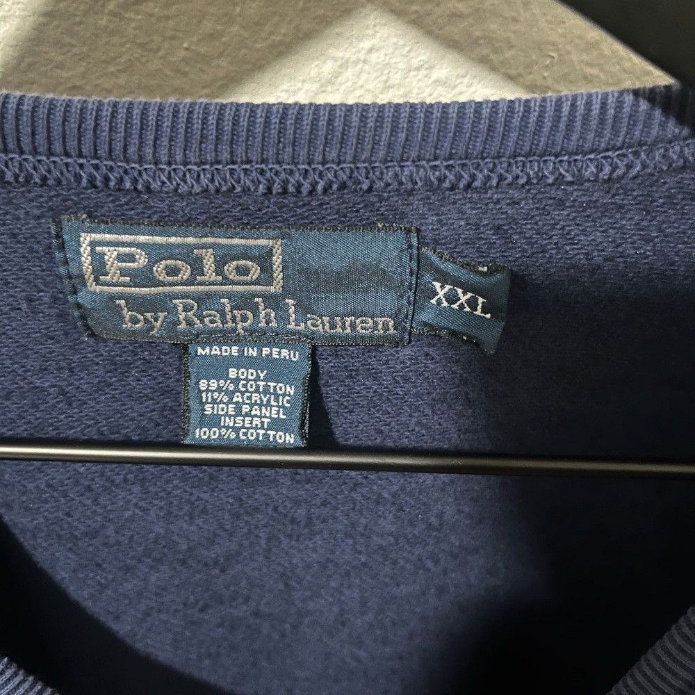 Polo Ralph Lauren Vintage Polo Ralph Lauren Men's Blue Crewneck Pullover Swea Size US XXL / EU 58 / 5 - 2 Thumbnail