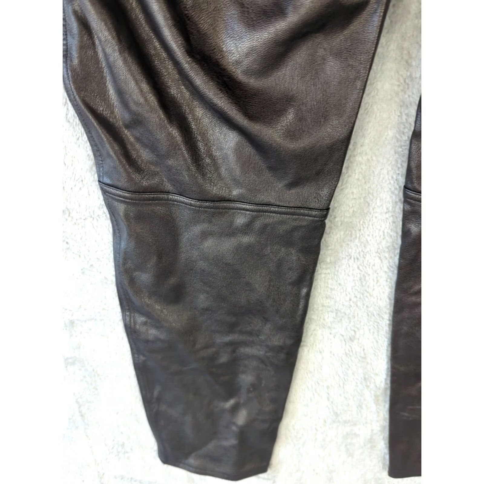 Spanx Spanx Leather Like Pull On Pants 1X Black Ankle Slimming Slim Flat Front Plus Size Rock City Motorcycle Womens Pants Size 40" / US 18 - 7 Thumbnail