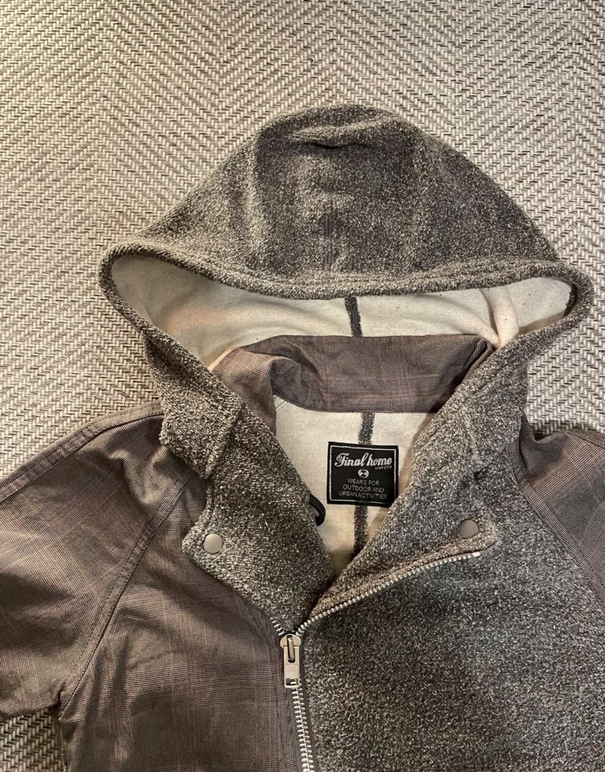 Final Home Final Home Mixed Media Plaid Biker Jacke K24 Size US S / EU 44-46 / 1 - 2 Thumbnail