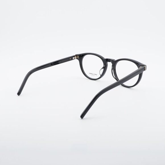 Saint Laurent Paris Saint Laurent SLM122/F 001 Round Eyeglasses Black 50mm Frame Size ONE SIZE - 9 Thumbnail