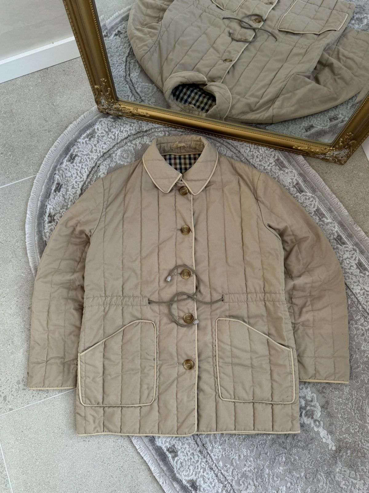 Aquascutum 90’s Aquascutum Quilted York Club Checkered Jacket Size US L / EU 52-54 / 3 - 2 Thumbnail