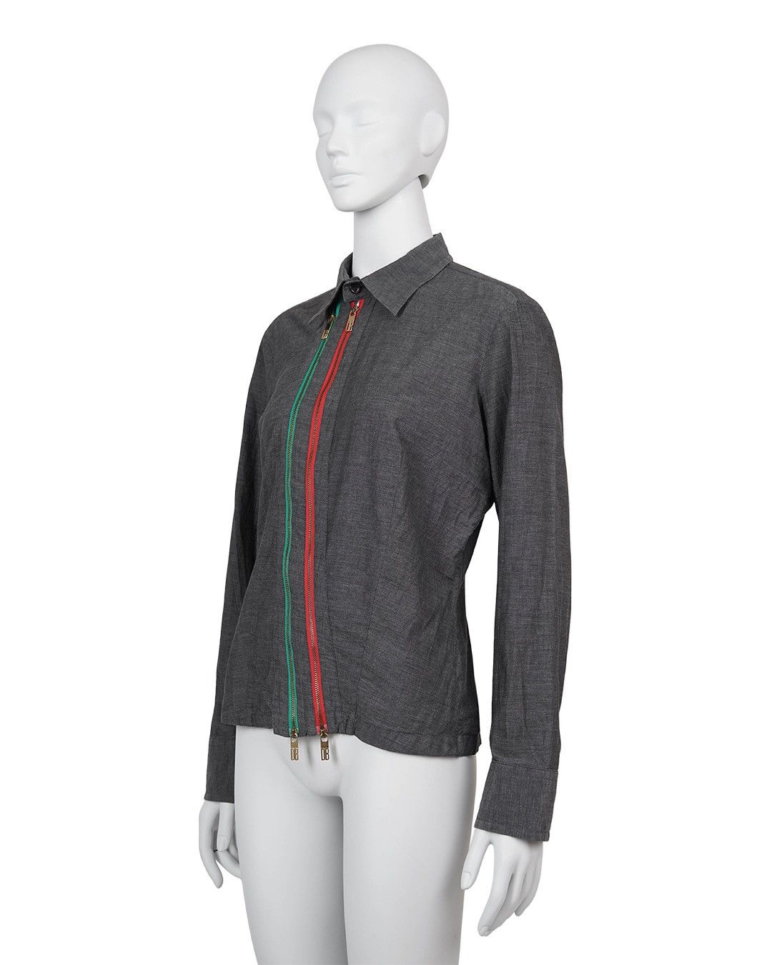 Dirk Bikkembergs Dirk Bikkembergs F/W2004 Double Tilted Zip Shirt Size XL / US 12-14 / IT 48-50 - 2 Thumbnail