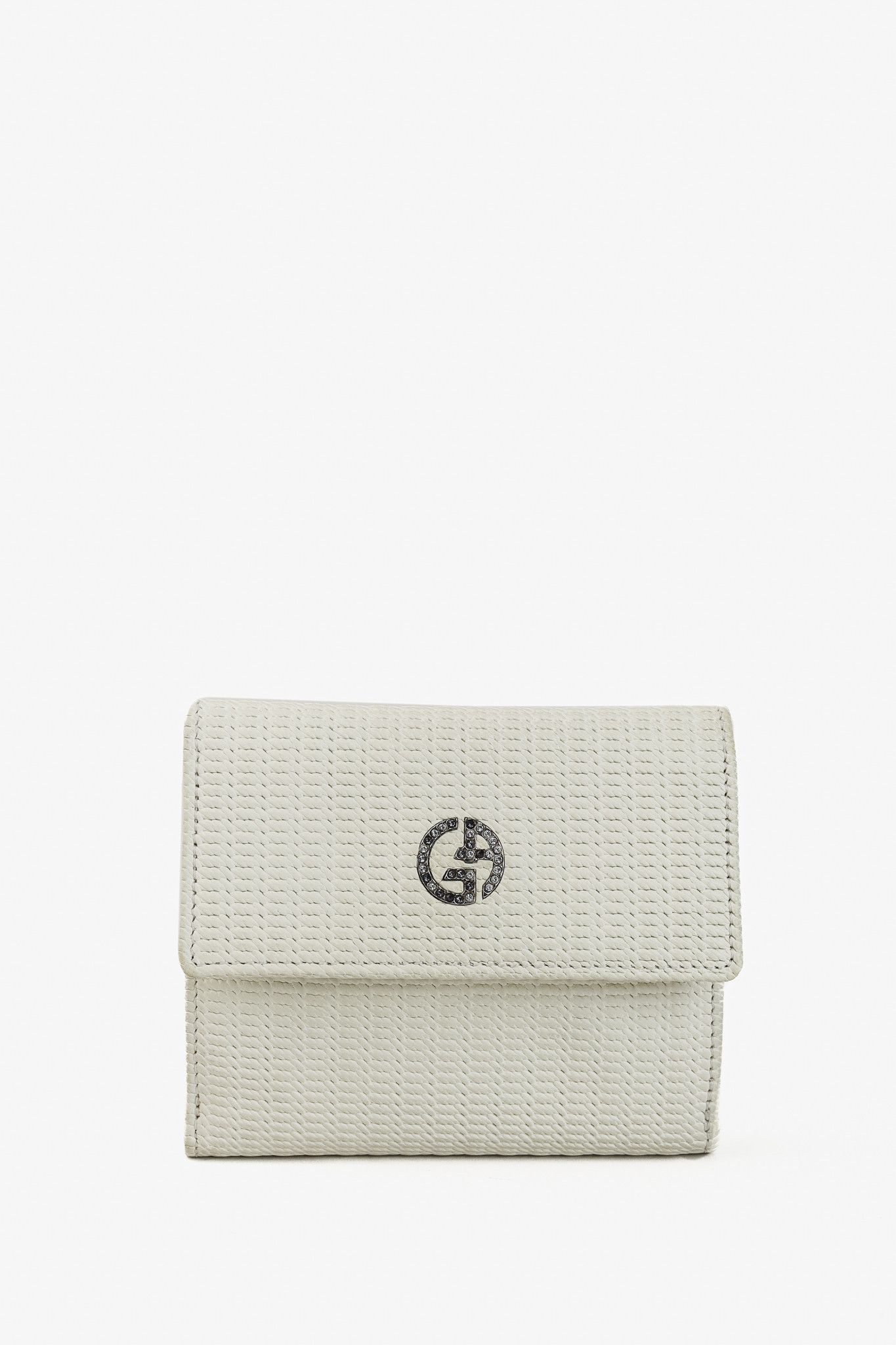 Giorgio Armani Giorgio Armani Textured-Faux-Leather Crystal-Logo Wallet Size ONE SIZE - 1 Thumbnail