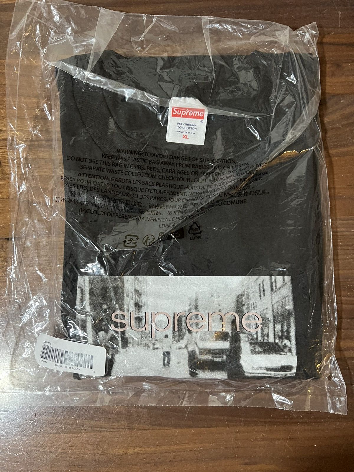Supreme Supreme Crew 96 Clip Tee All Cotton T-Shirt in Black SS24 XL Size US XL / EU 56 / 4 - 2 Thumbnail