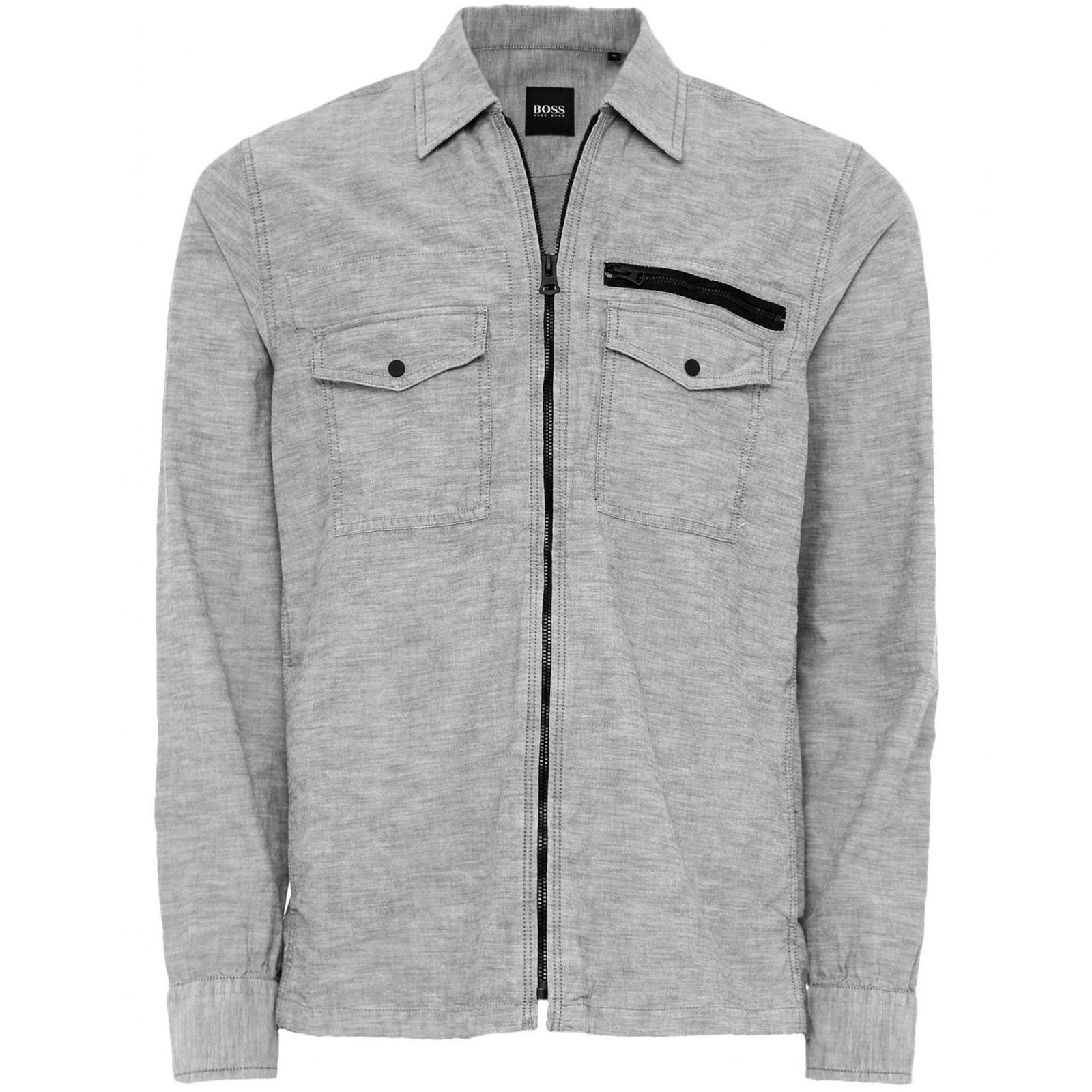 Hugo Boss Hugo Boss Jacket Lovel Chambray Zip Overshirt Lightweight M Size US M / EU 48-50 / 2 - 6 Thumbnail
