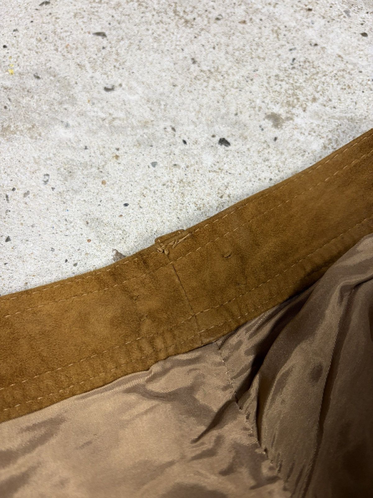 Dolce & Gabbana 2000s Dolce & Gabbana Camel Suede Leather Bootcut Pants Flar Size US 31 - 14 Thumbnail
