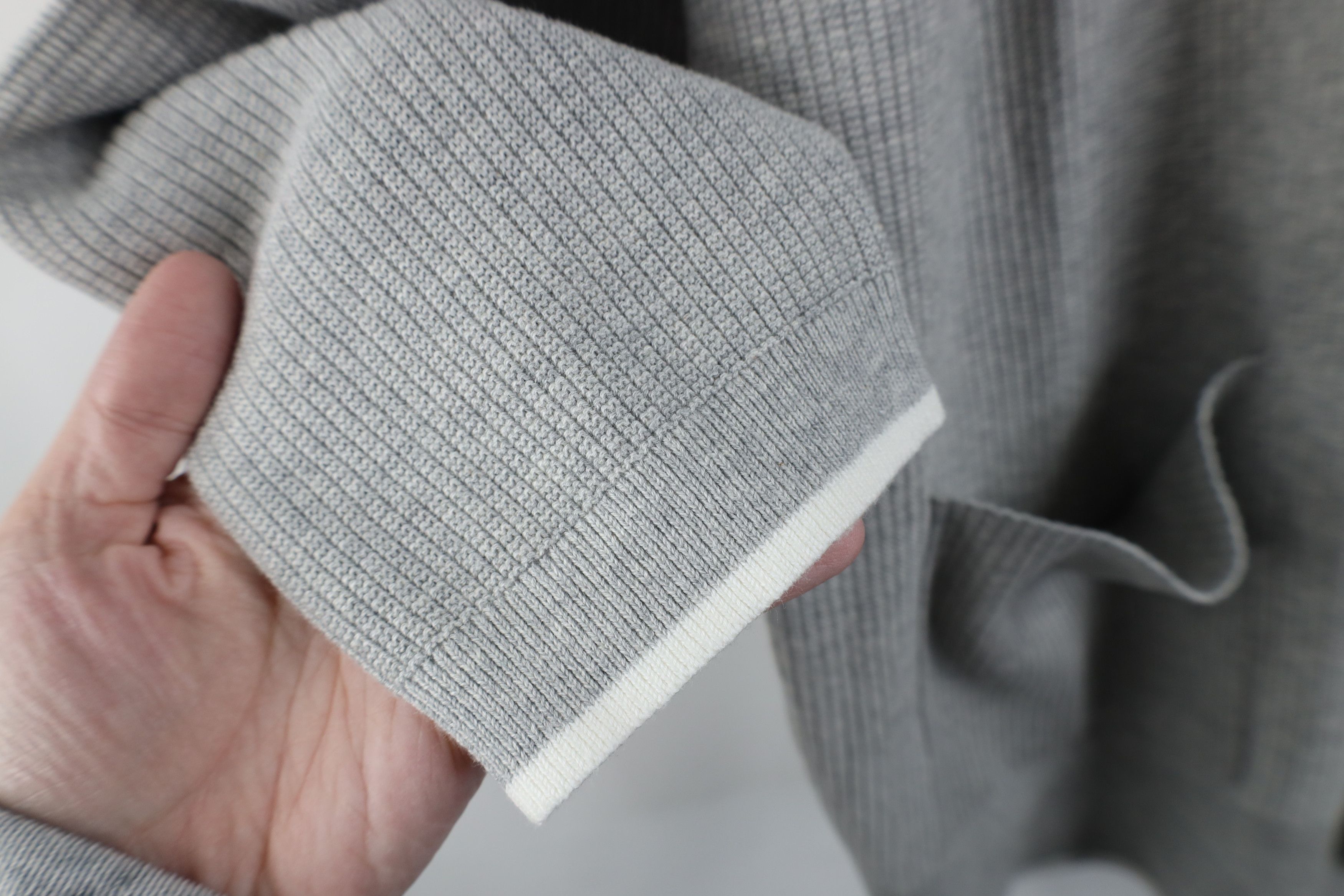 Lands' End × Vintage Vintage Lands End Cotton Ribbed Knit Cardigan Sweater Gray Size XXL / US 16-18 / IT 52-54 - 6 Thumbnail