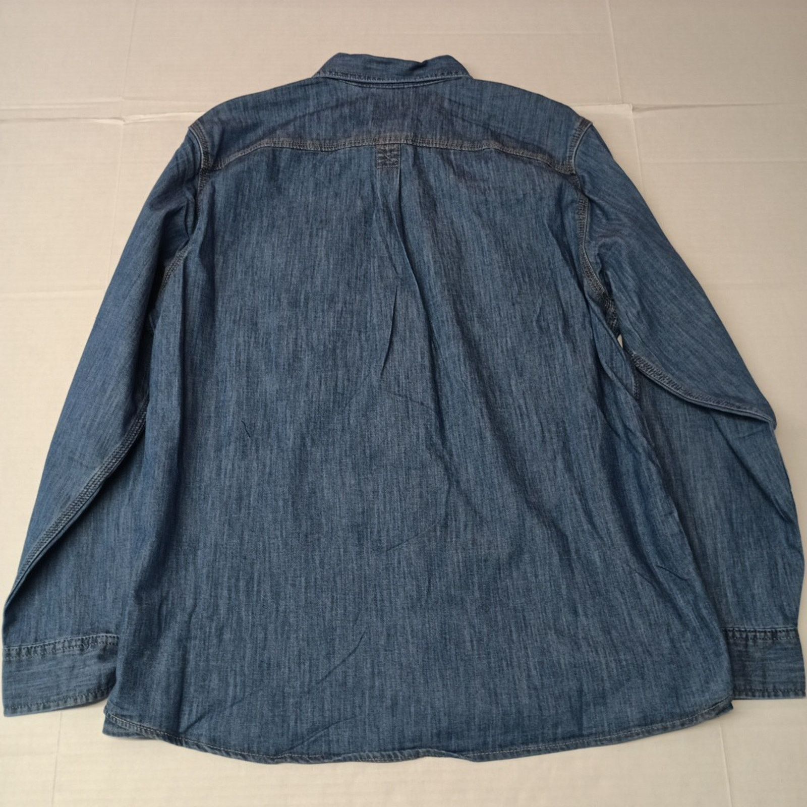 Wrangler Wrangler Big Men's Relaxed Fit Woven Shirt Size L Blue Size US L / EU 52-54 / 3 - 9 Thumbnail