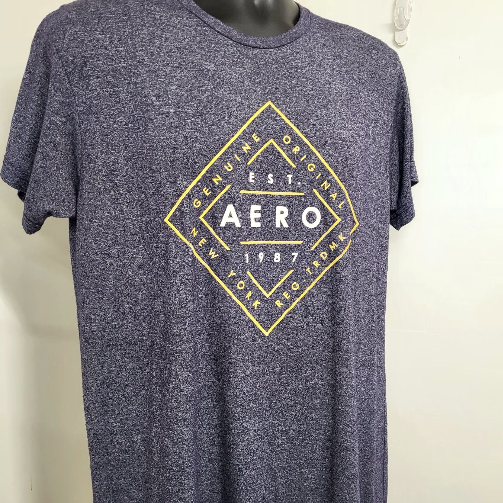 Vintage VINTAGE EST. Aero 1987 T-shirt Men’s Size Large Gray White Print Cotton Blend Preppy 90s Beach Punk Logo Aerosmith Aeropostale Mens Shirt Size US L / EU 52-54 / 3 - 3 Thumbnail