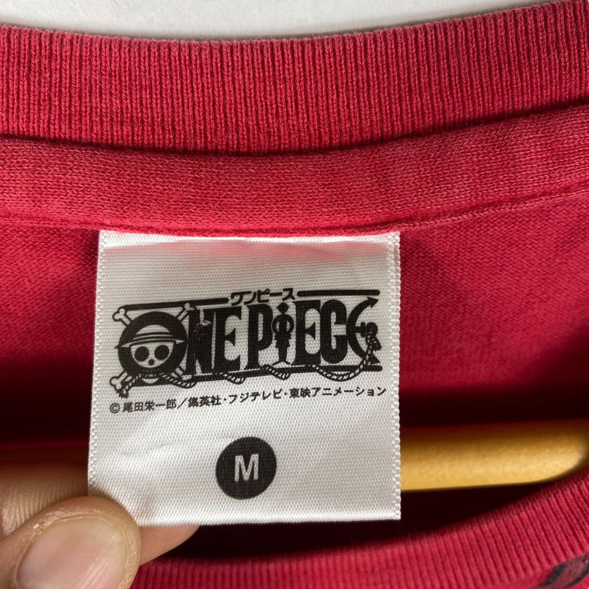 Anime Vintage One Piece PORTGAS D. ACE Necklace Logo Longsleeve Size US M / EU 48-50 / 2 - 6 Thumbnail