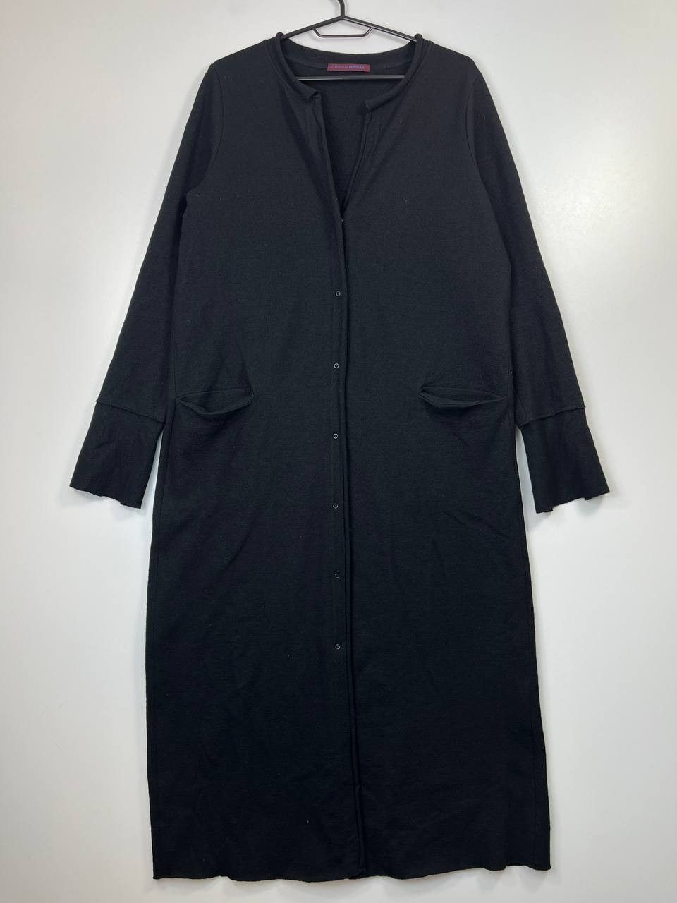 Katharina Hovman 100% Merino Wool Long Cardigan Coat Size 40